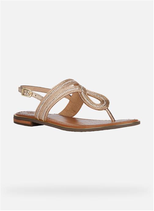 Geox Sandales D SOZY PLUS femme or et bronze