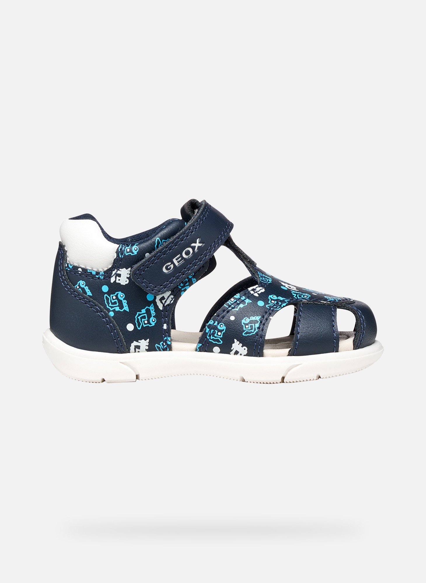 Sandales SANDAL ZAPITO BABY BOY garçon blanc Geox Sandales SANDAL ZAPITO BABY BOY garçon blanc Blanc & bleu