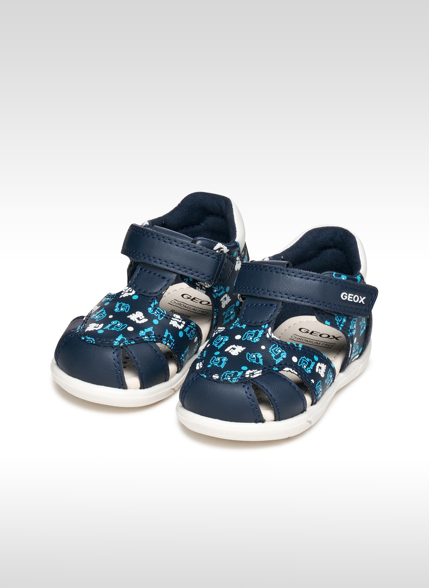Sandales SANDAL ZAPITO BABY BOY garçon blanc Geox Sandales SANDAL ZAPITO BABY BOY garçon blanc Blanc & bleu