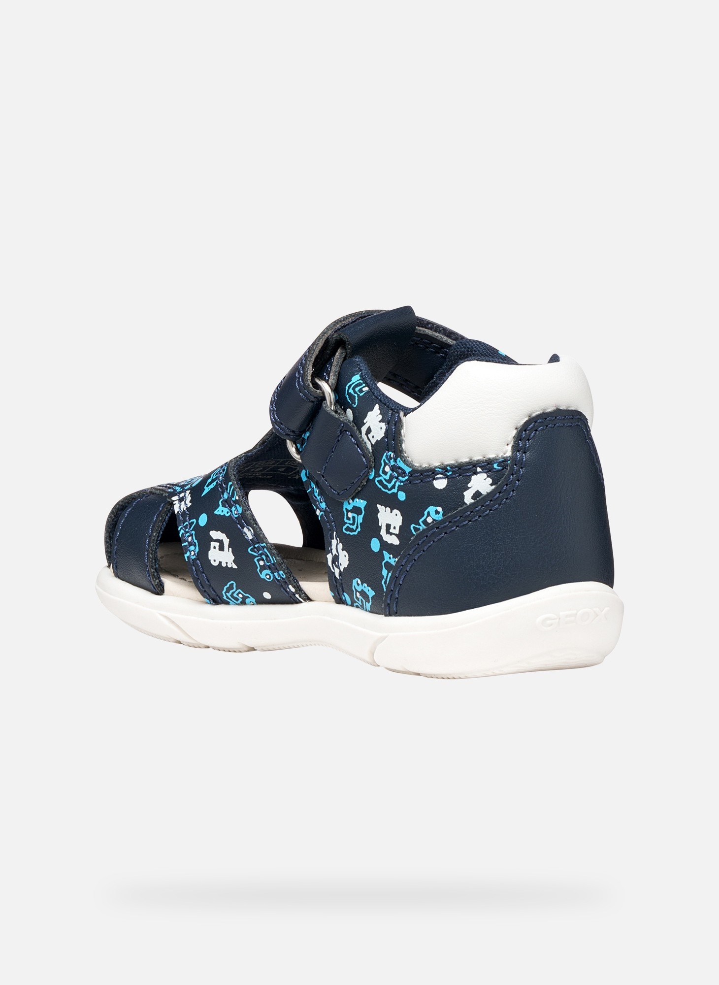 Sandales SANDAL ZAPITO BABY BOY garçon blanc Geox Sandales SANDAL ZAPITO BABY BOY garçon blanc Blanc & bleu