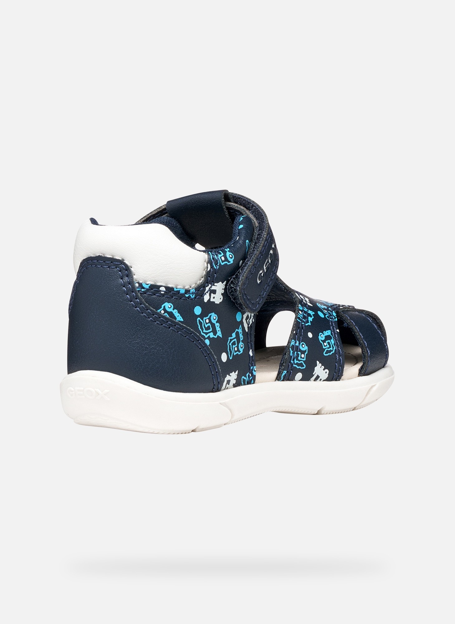 Sandales SANDAL ZAPITO BABY BOY garçon blanc Geox Sandales SANDAL ZAPITO BABY BOY garçon blanc Blanc & bleu