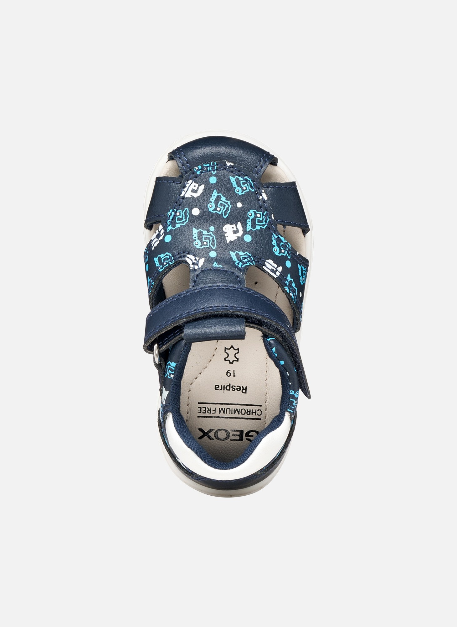Sandales SANDAL ZAPITO BABY BOY garçon blanc Geox Sandales SANDAL ZAPITO BABY BOY garçon blanc Blanc & bleu