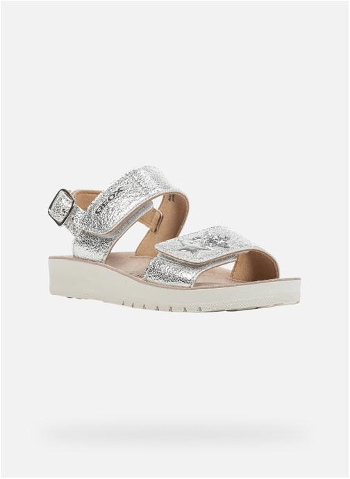 Geox Sandales J SANDAL COSTAREI GI fille argent