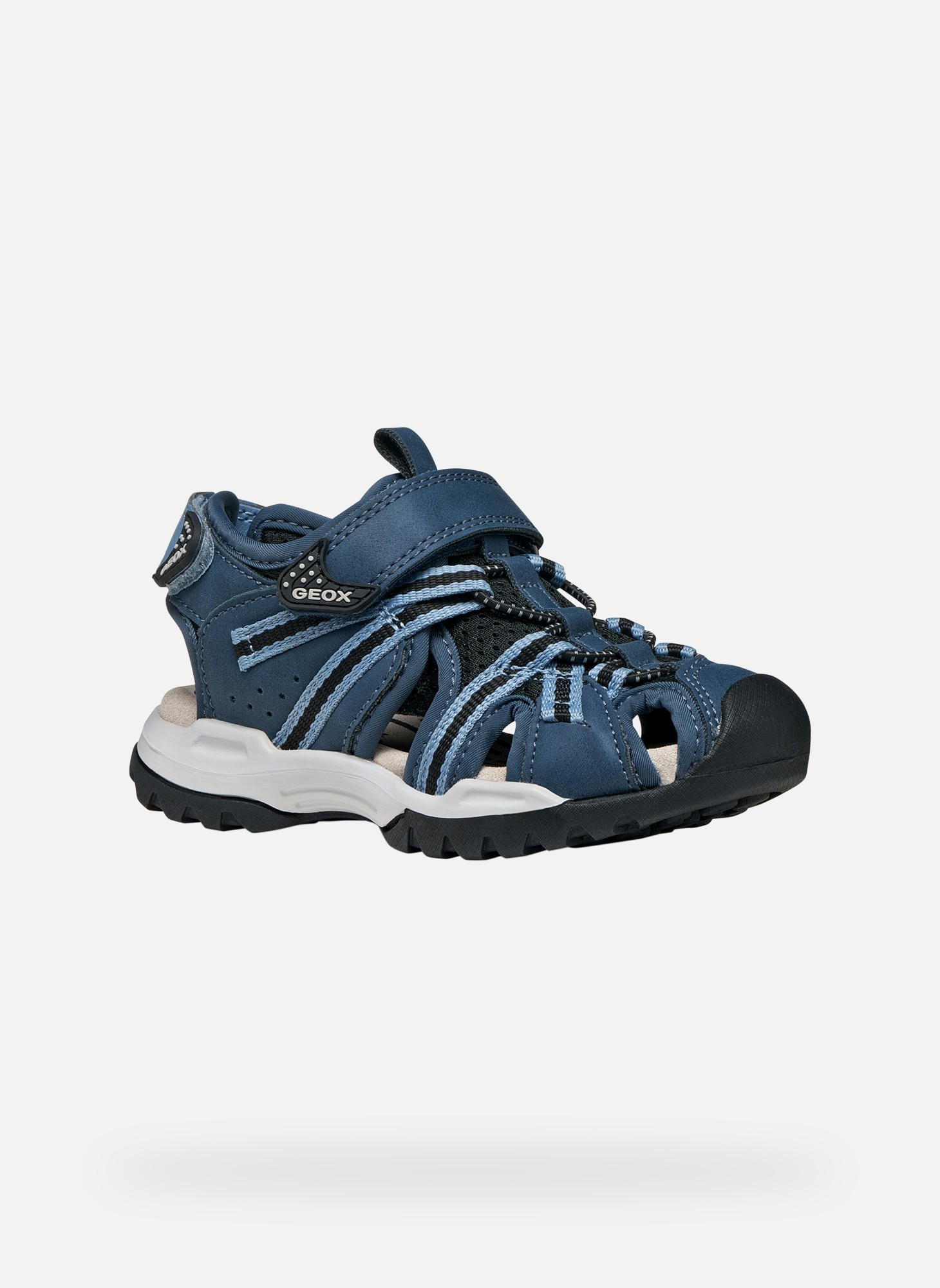 Sandales J BOREALIS BOY garçon noir Geox Sandales J BOREALIS BOY garçon noir Noir denim