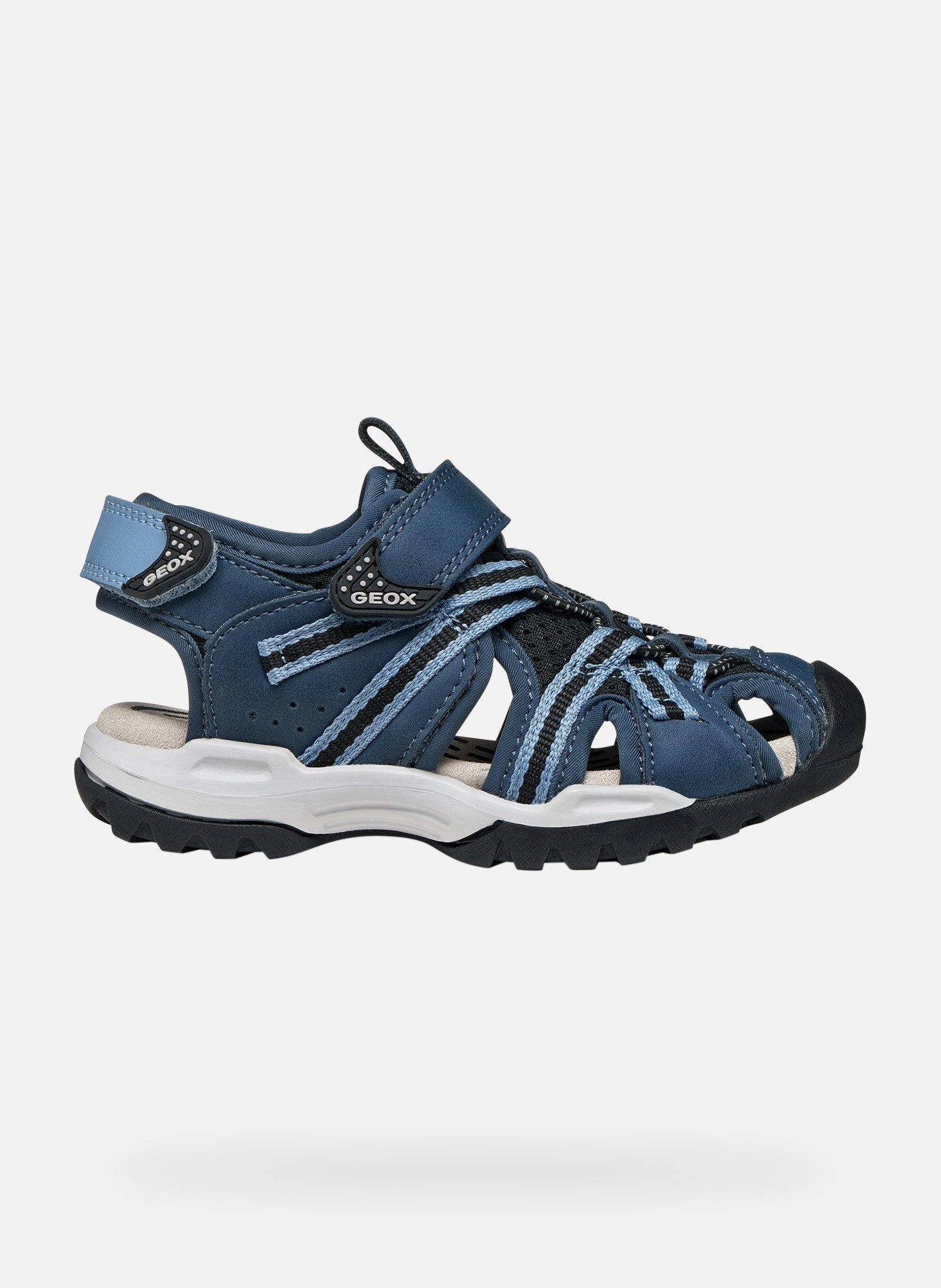 Sandales J BOREALIS BOY garçon noir Geox Sandales J BOREALIS BOY garçon noir Noir denim