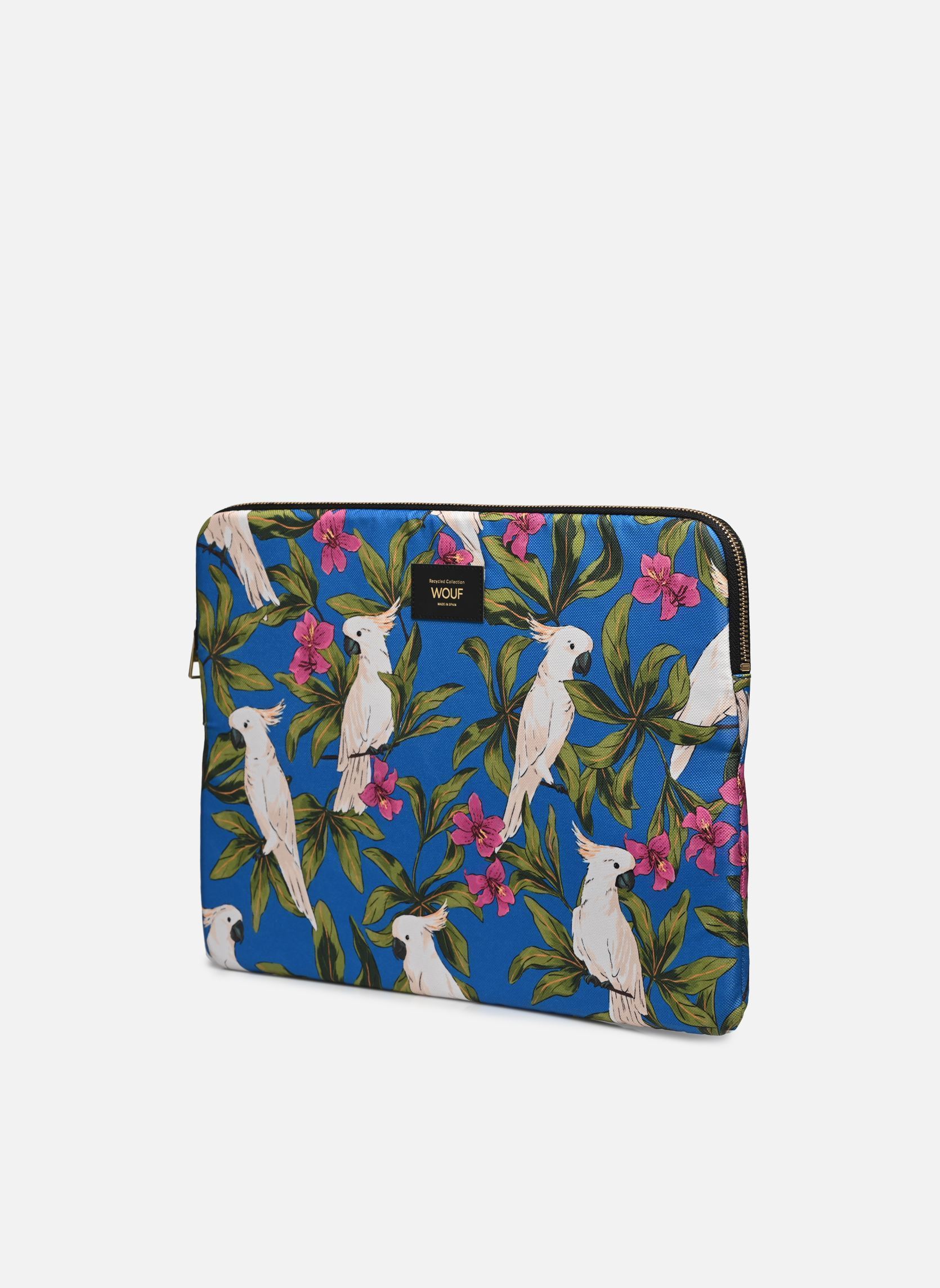 Laptoptassen Housse ordinateur 13 dames blauw WOUF Laptoptassen Housse ordinateur 13 dames blauw YELLOW AND ANIMAL PRINT