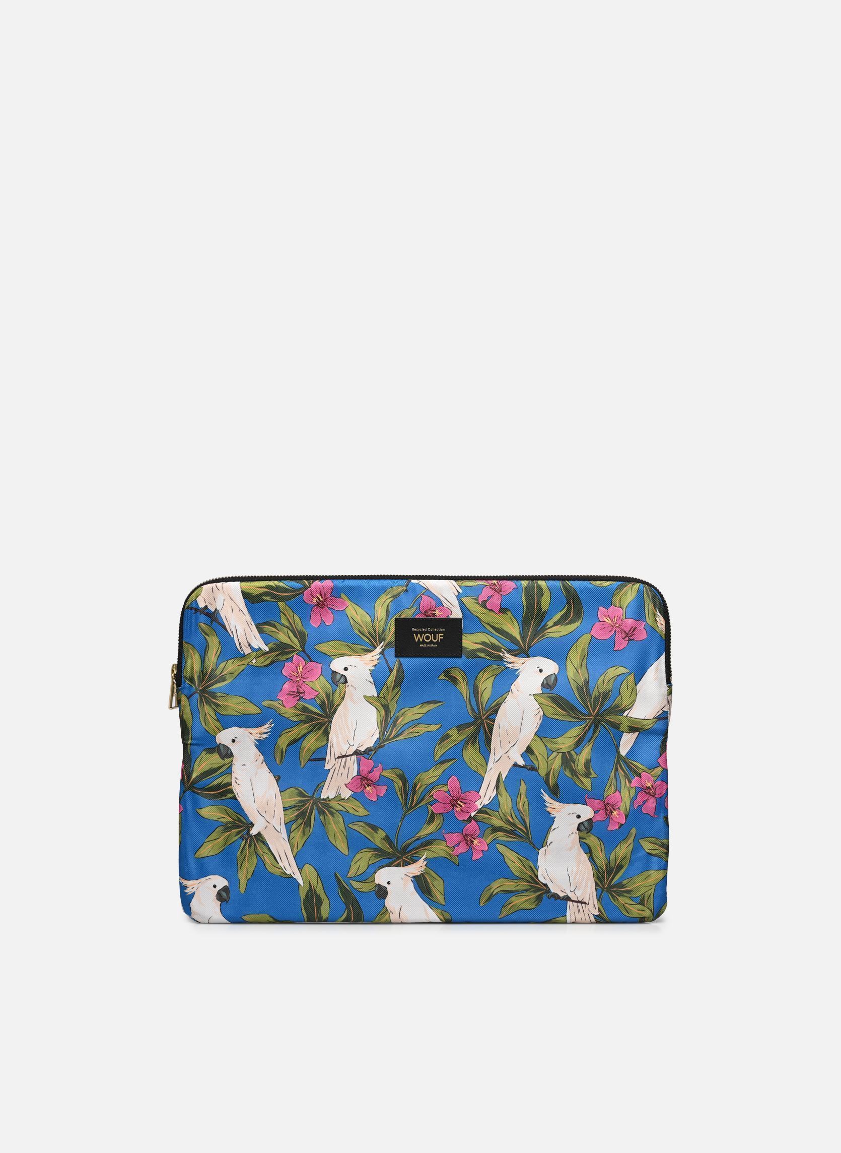 Laptoptassen Housse ordinateur 13 dames blauw WOUF Laptoptassen Housse ordinateur 13 dames blauw YELLOW AND ANIMAL PRINT