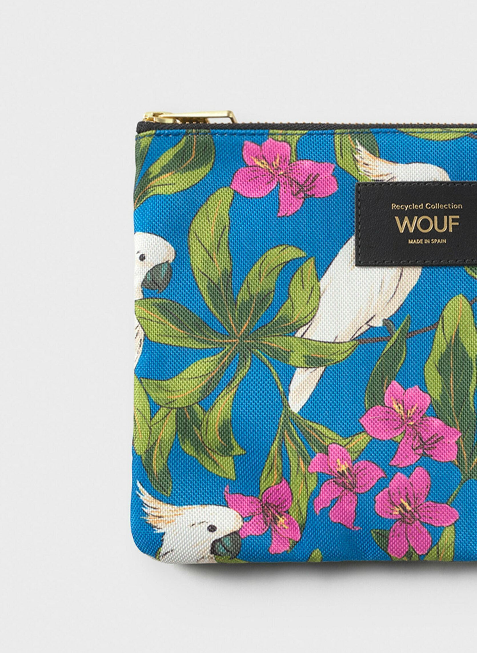 Clutches Pochette - Gaia dames blauw WOUF Clutches Pochette - Gaia dames blauw BLUE AND ANIMAL PRINT