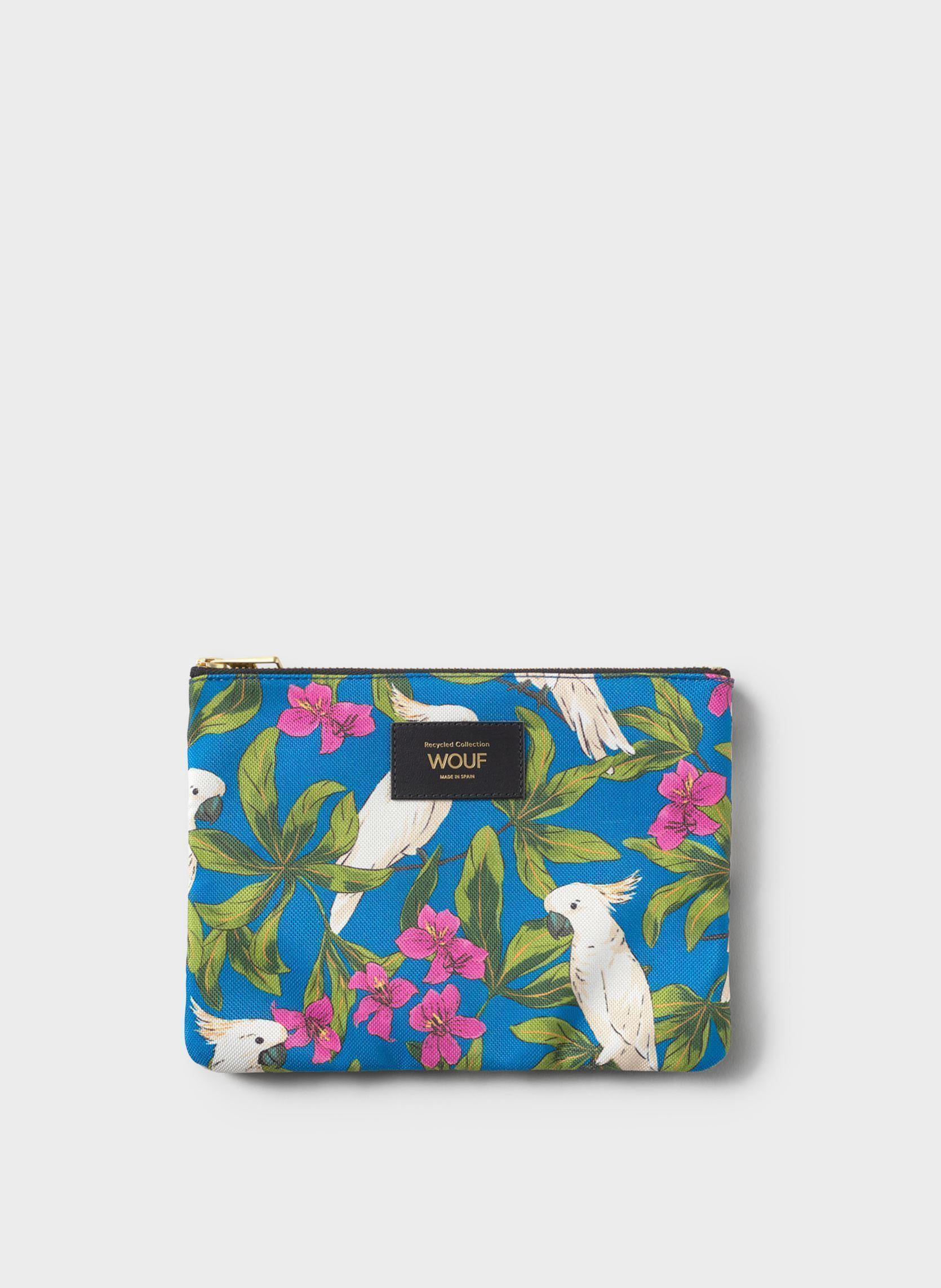Clutches Pochette - Gaia dames blauw WOUF Clutches Pochette - Gaia dames blauw BLUE AND ANIMAL PRINT