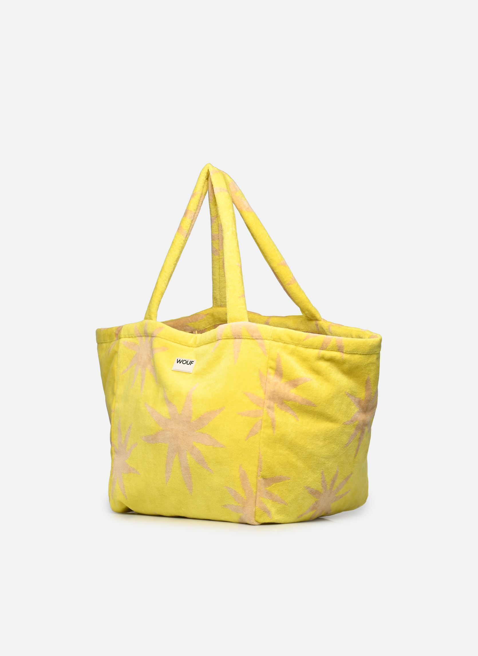 Cabas Grand tote bag - Fuerteventura femme jaune WOUF Cabas Grand tote bag - Fuerteventura femme jaune YELLOW AND GREY