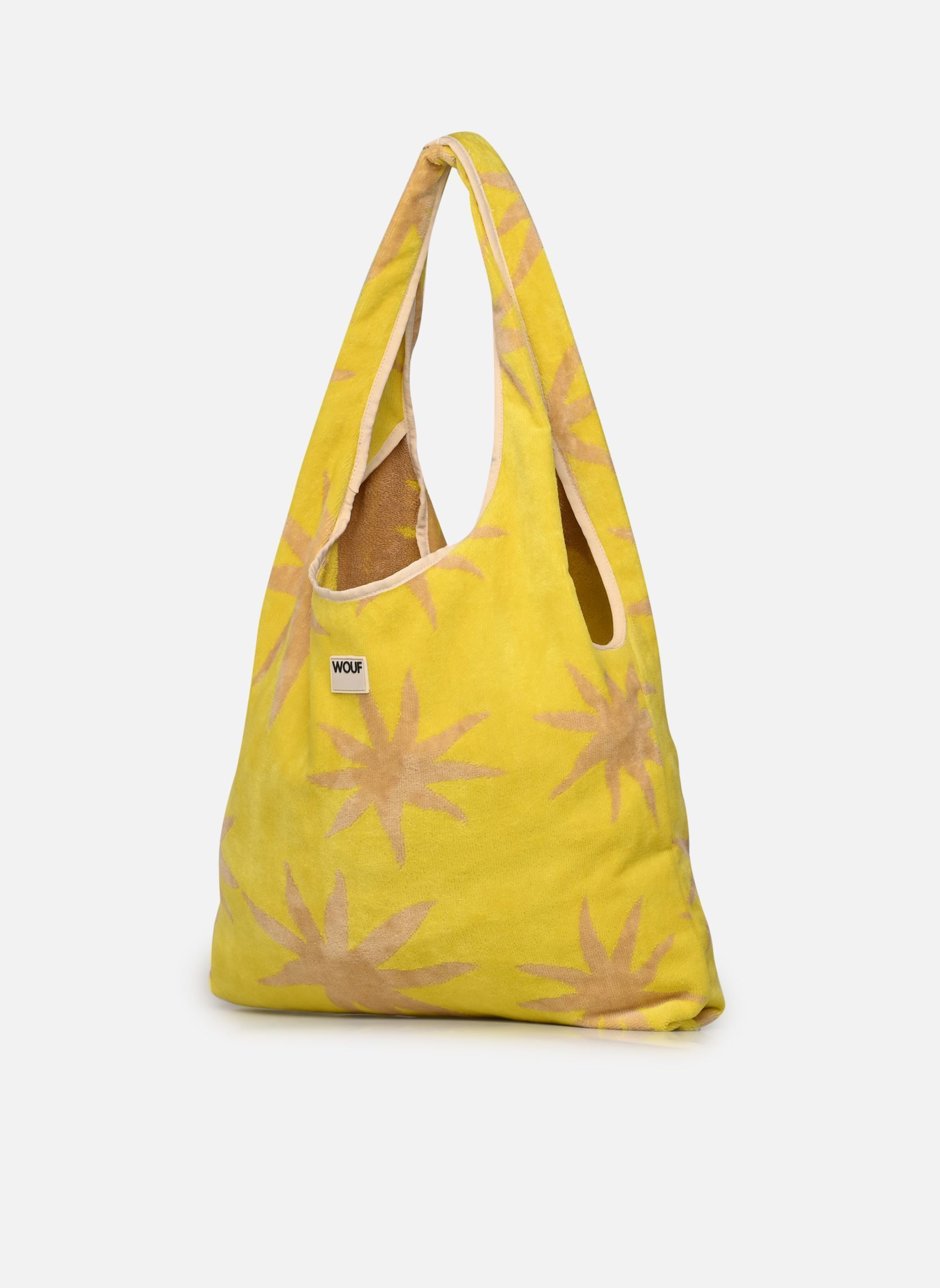 Bolsas de compra Tote bag - Fuerteventura mujer amarillo WOUF Bolsas de compra Tote bag - Fuerteventura mujer amarillo YELLOW AND GREY