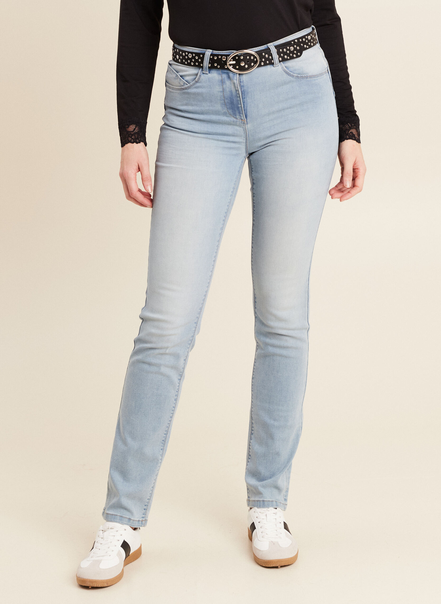 Jeans droit PETOPILON femme bleu Bréal Jeans droit PETOPILON femme bleu Bleu clair