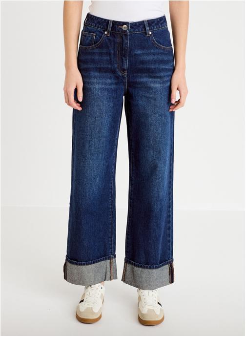Cache Cache Jeans droit ISTANO-TURN femme bleu