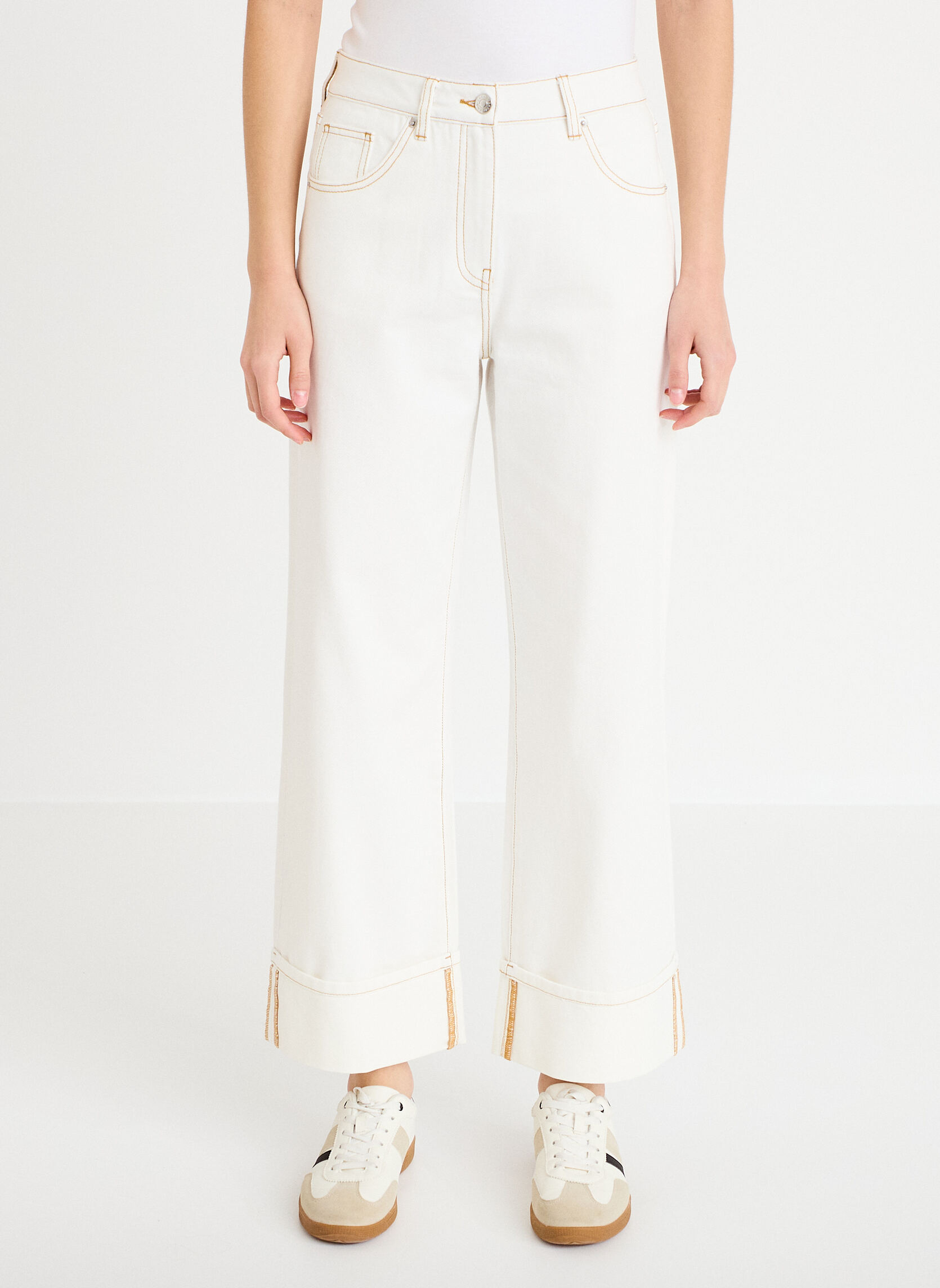 Jeans droit ISTANO-TURN femme blanc Cache Cache Jeans droit ISTANO-TURN femme blanc Blanc