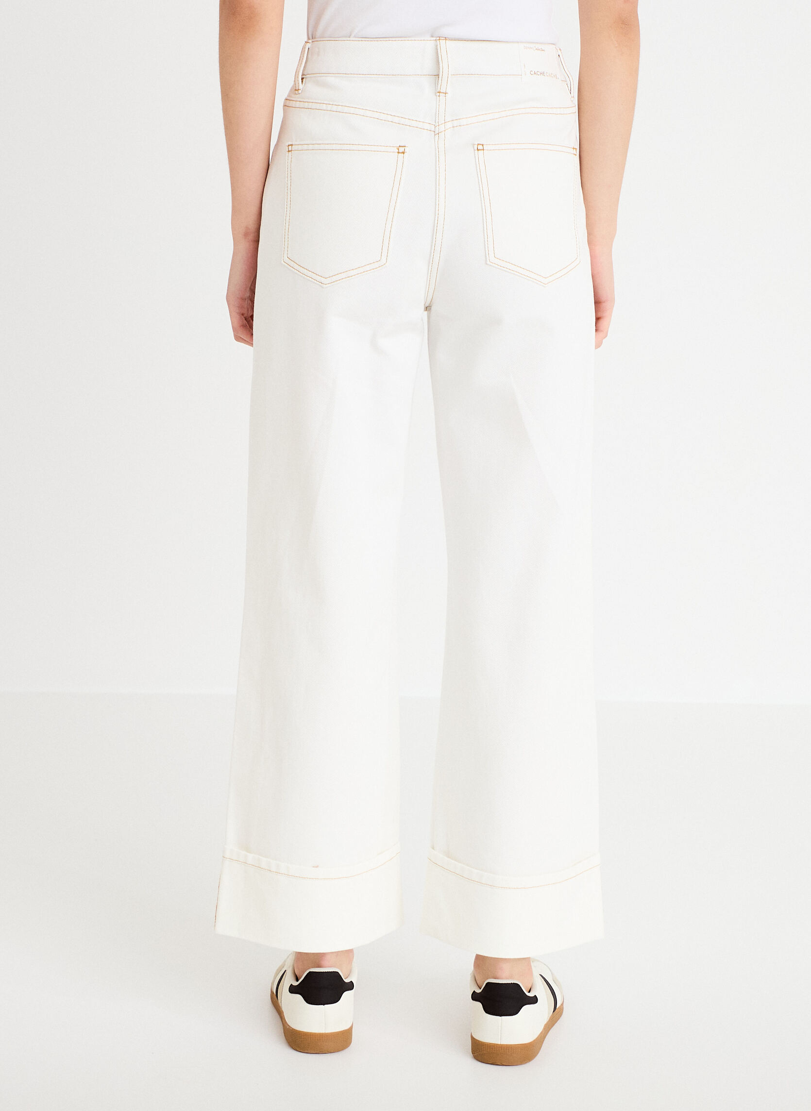 Jeans droit ISTANO-TURN femme blanc Cache Cache Jeans droit ISTANO-TURN femme blanc Blanc