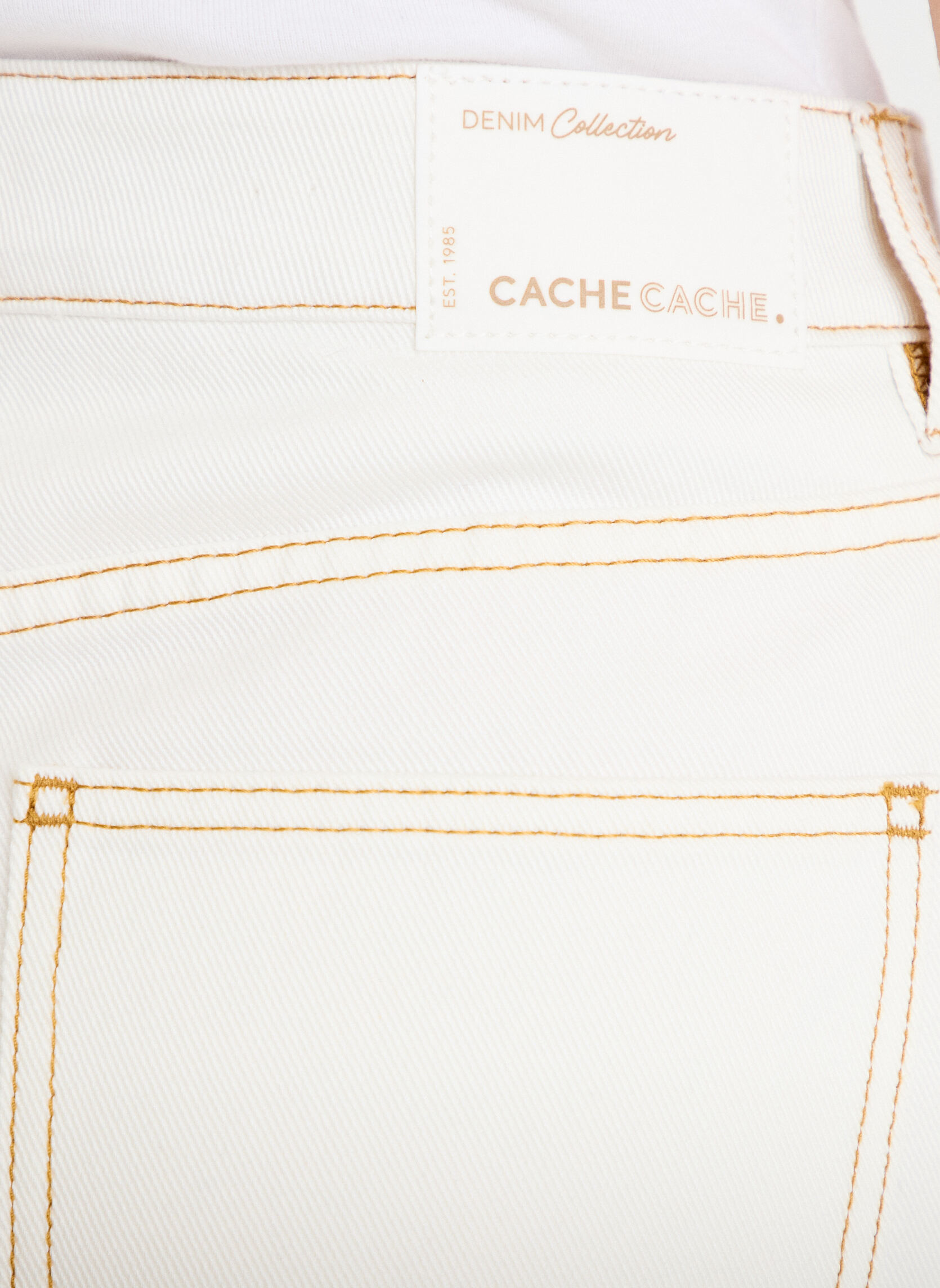 Jeans droit ISTANO-TURN femme blanc Cache Cache Jeans droit ISTANO-TURN femme blanc Blanc
