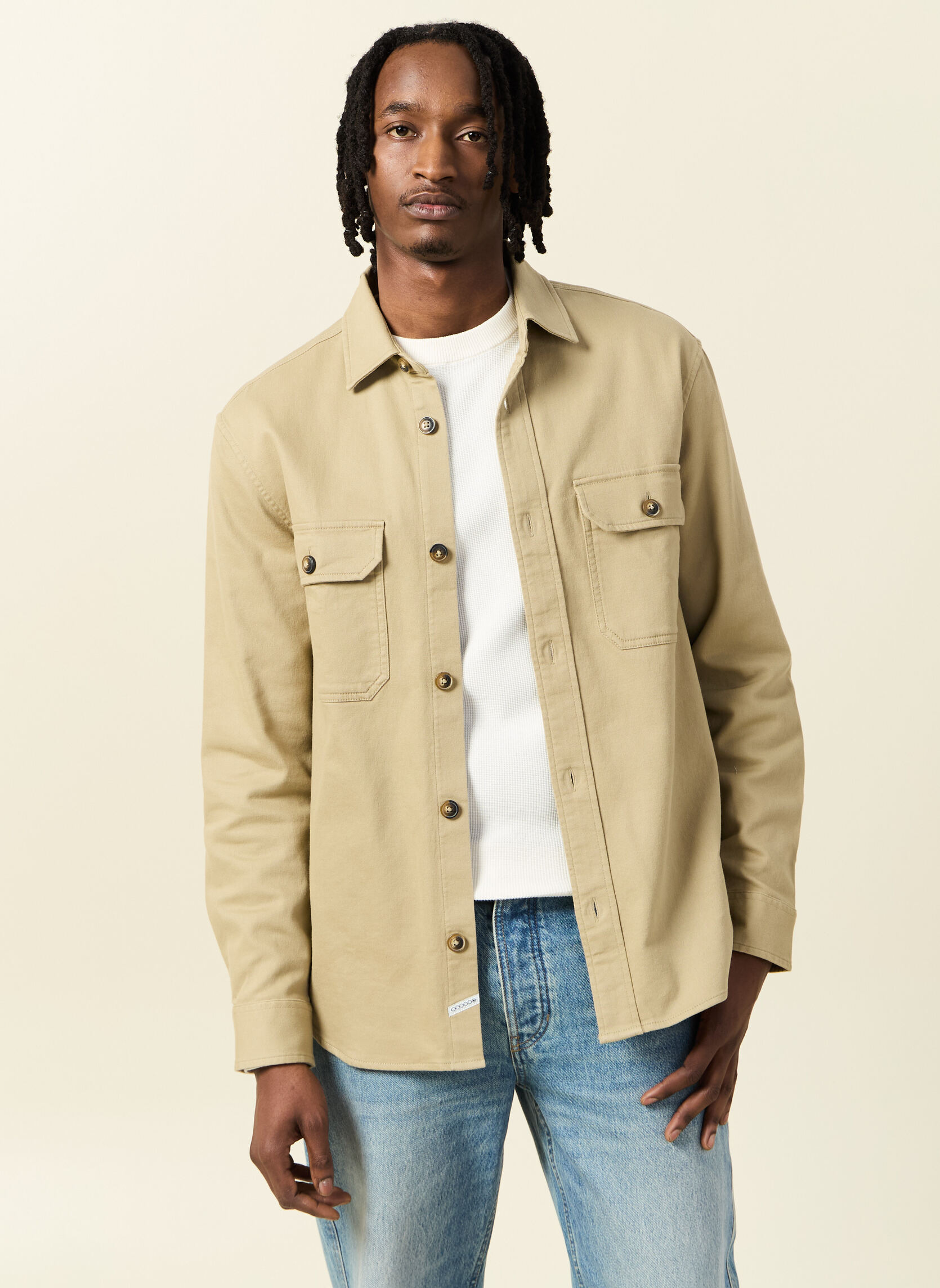 Chemises ESSURCHEM7H homme marron Bonobo Chemises ESSURCHEM7H homme marron Marron clair