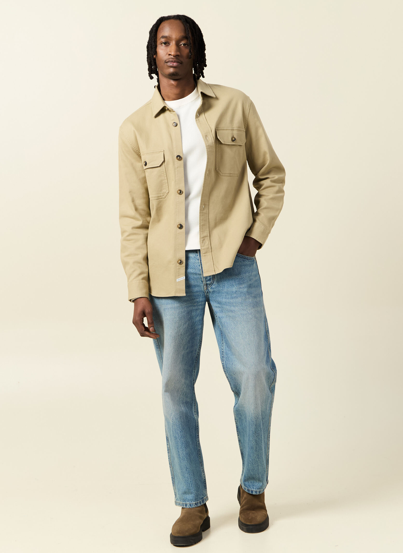 Chemises ESSURCHEM7H homme marron Bonobo Chemises ESSURCHEM7H homme marron Marron clair