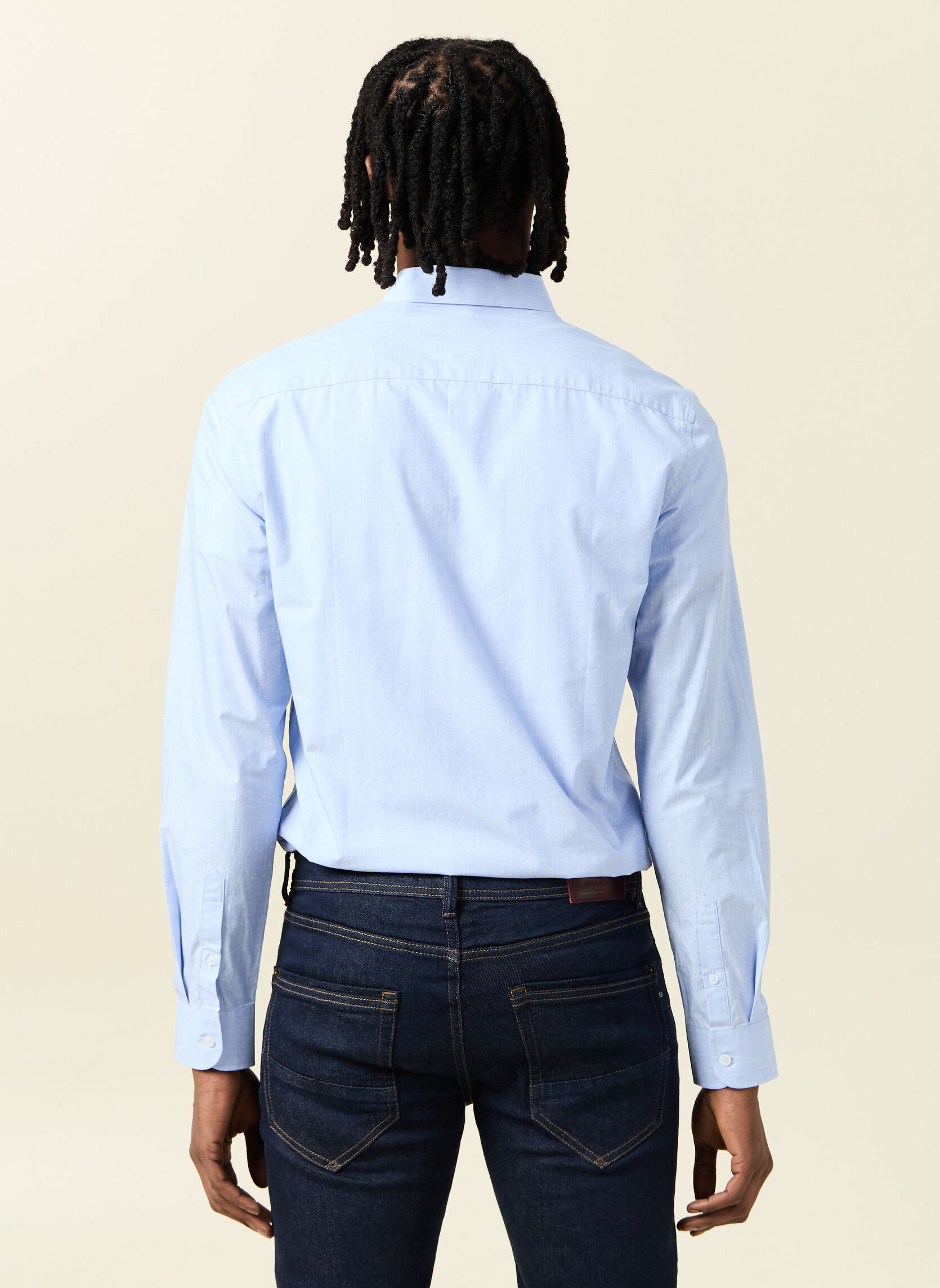 Chemises Chemises manches longues - FILAOPSLIMH homme bleu Bonobo Chemises Chemises manches longues - FILAOPSLIMH homme bleu Bleu