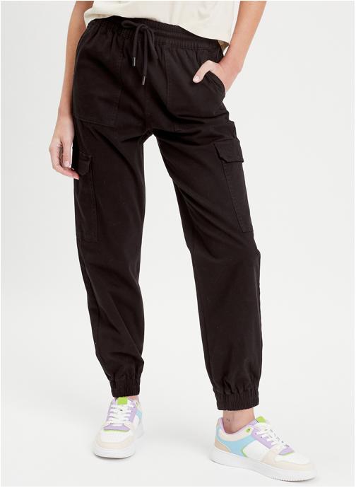 Cache Cache Pantalons droit CARGOWEEK2 femme noir