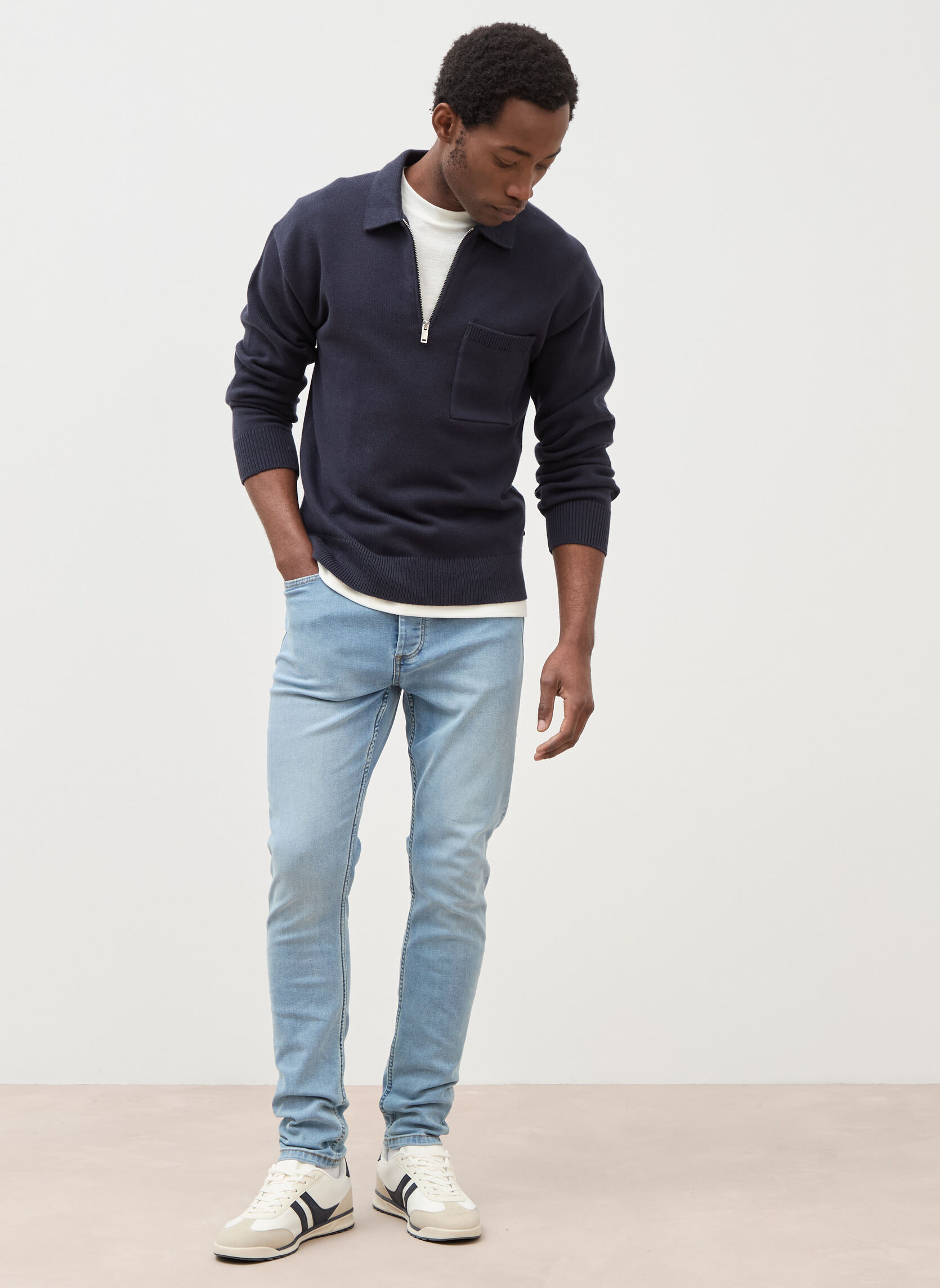 Jeans droit SOHO-BASIK25 homme bleu Bonobo Jeans droit SOHO-BASIK25 homme bleu Bleu clair