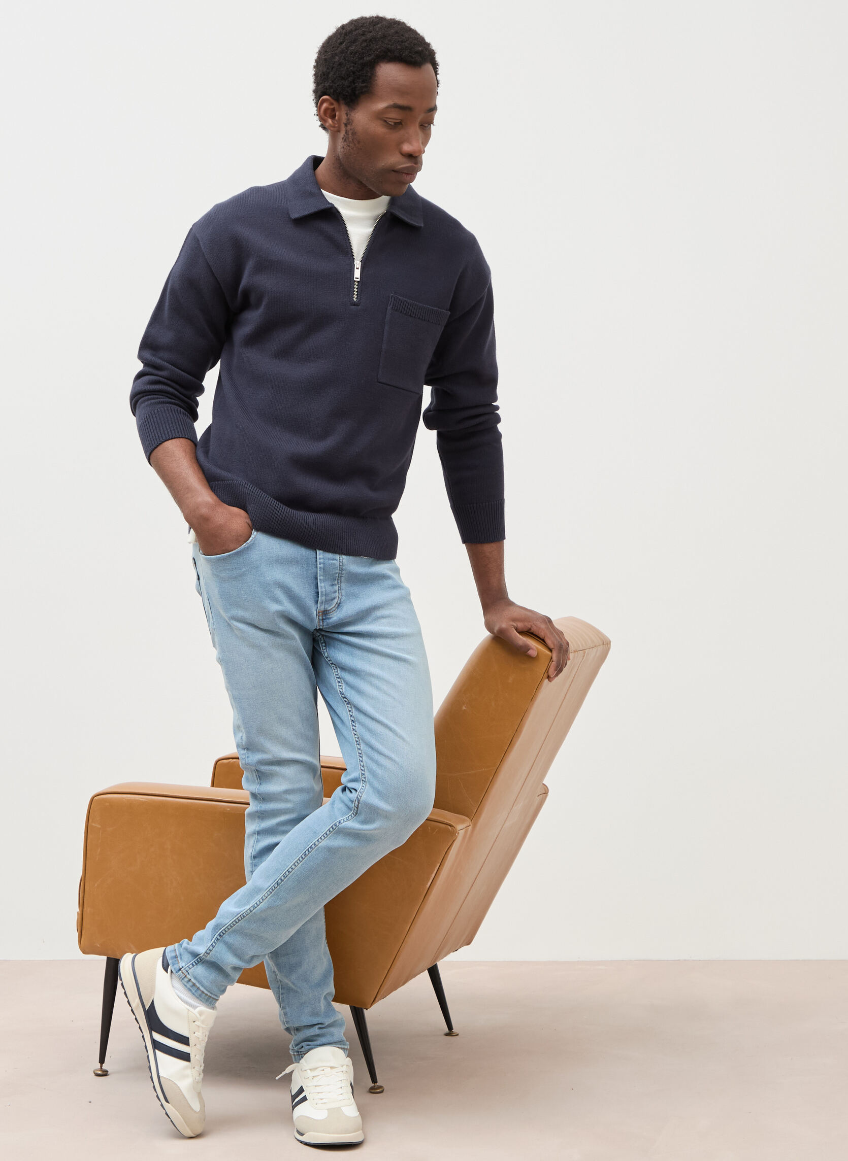 Jeans droit SOHO-BASIK25 homme bleu Bonobo Jeans droit SOHO-BASIK25 homme bleu Bleu clair
