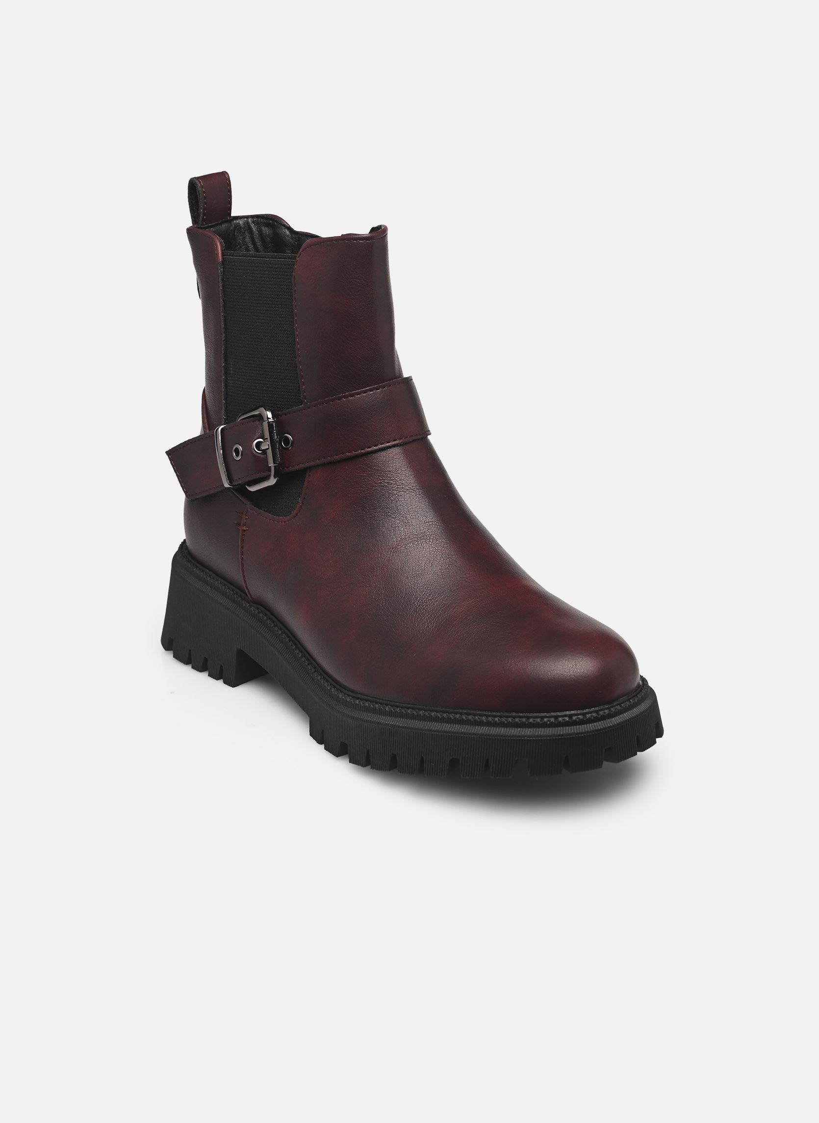 Bottines motardes Boots THIBIKE femme bordeaux MADE BY Bottines motardes Boots THIBIKE femme bordeaux BORDEAUX