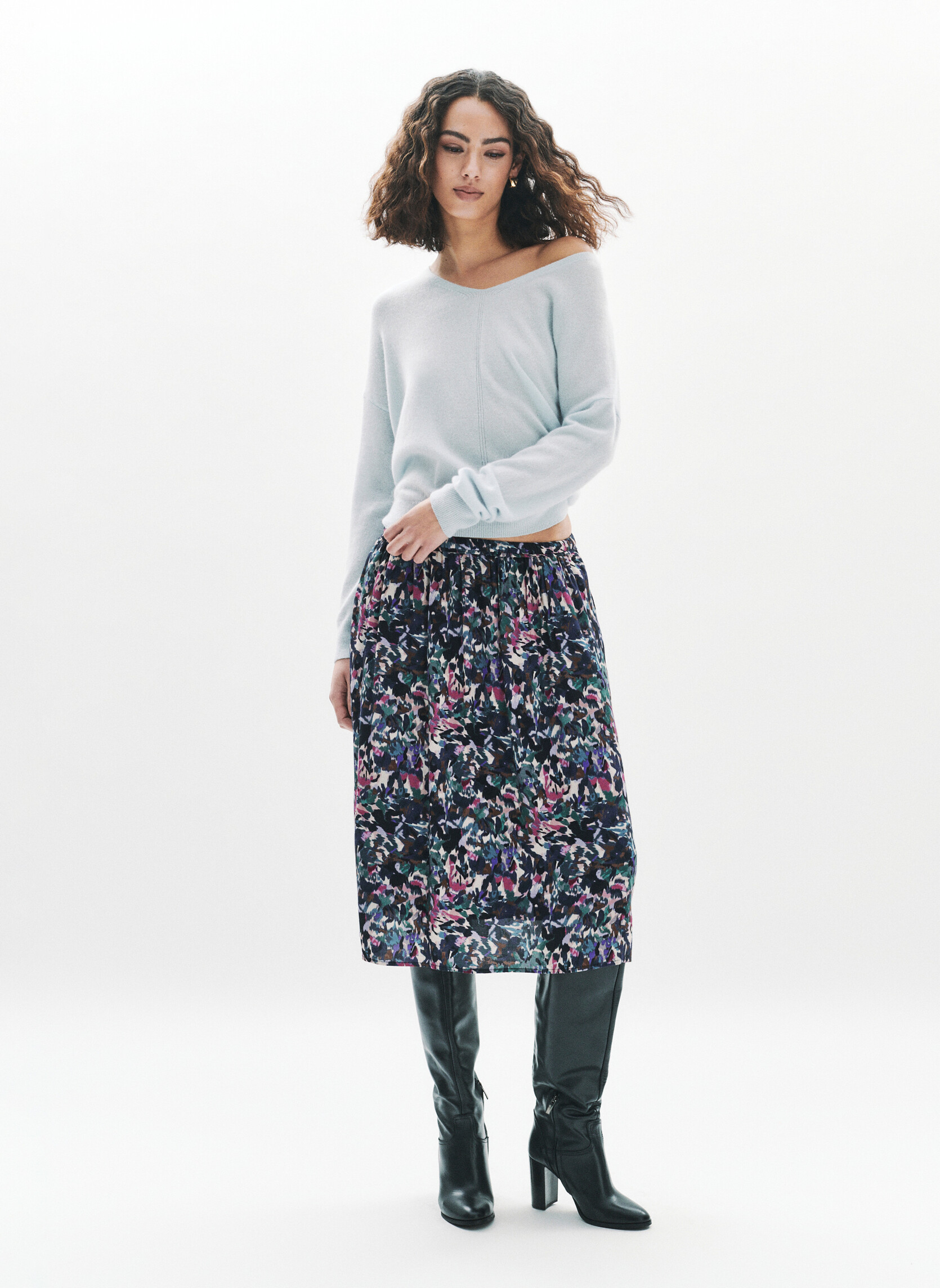 Jupes mi-longues 251J-JOLINA femme multicolore Caroll Jupes mi-longues 251J-JOLINA femme multicolore Multicouleur