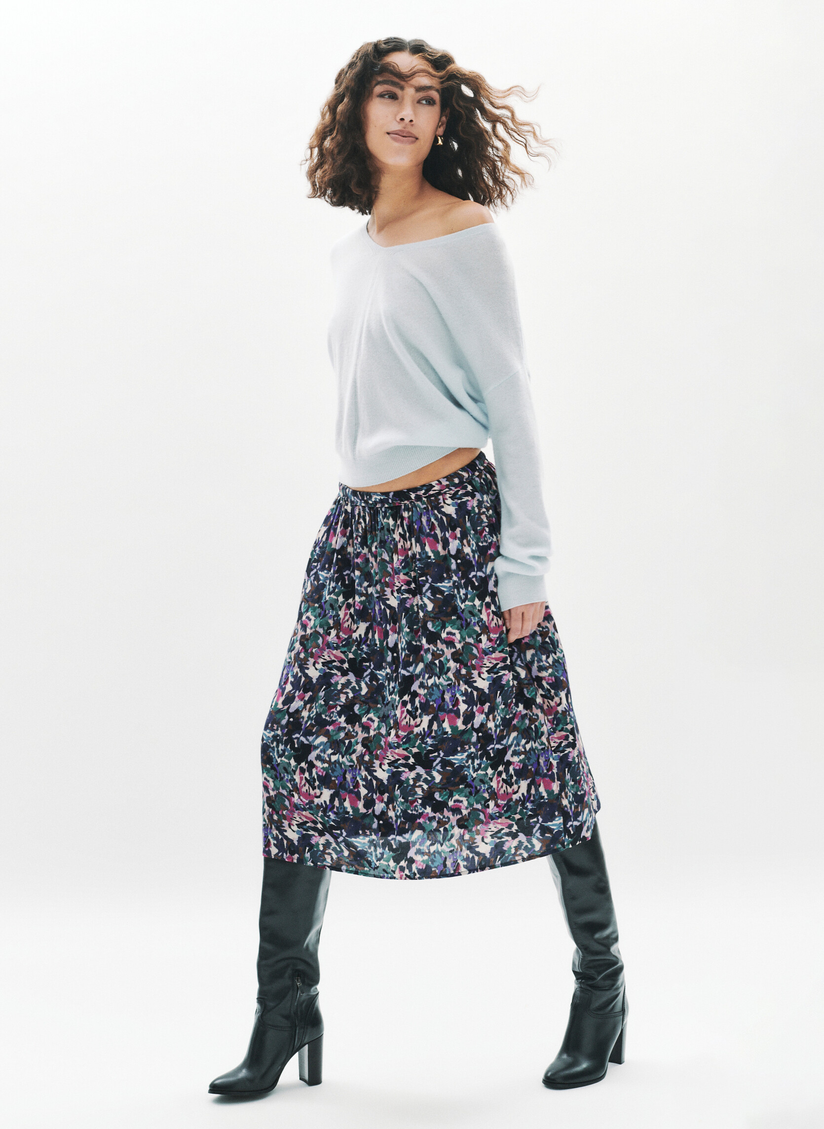 Jupes mi-longues 251J-JOLINA femme multicolore Caroll Jupes mi-longues 251J-JOLINA femme multicolore Multicouleur