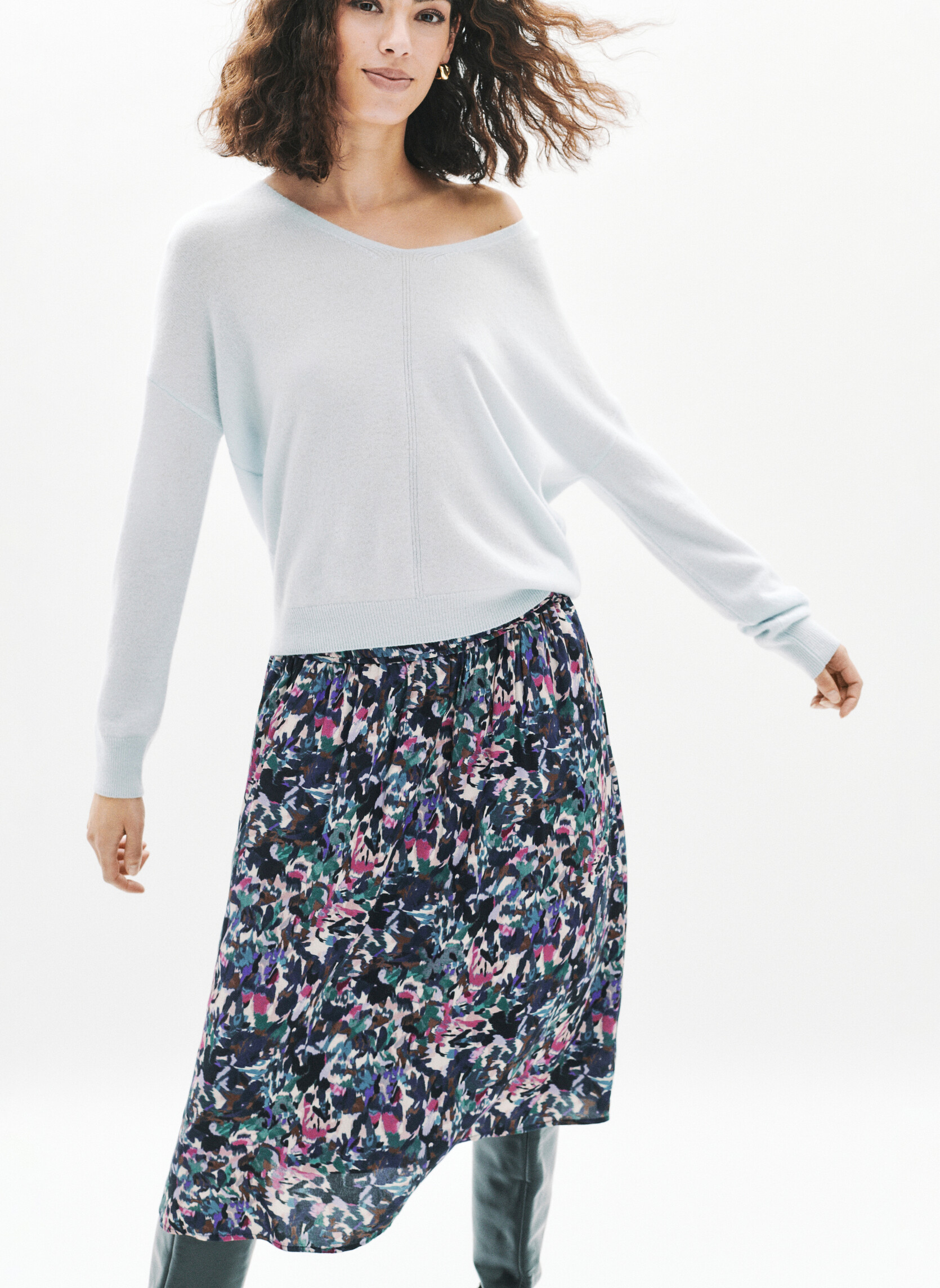 Jupes mi-longues 251J-JOLINA femme multicolore Caroll Jupes mi-longues 251J-JOLINA femme multicolore Multicouleur