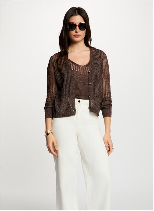 Morgan Gilets 242-MAGATHE femme marron
