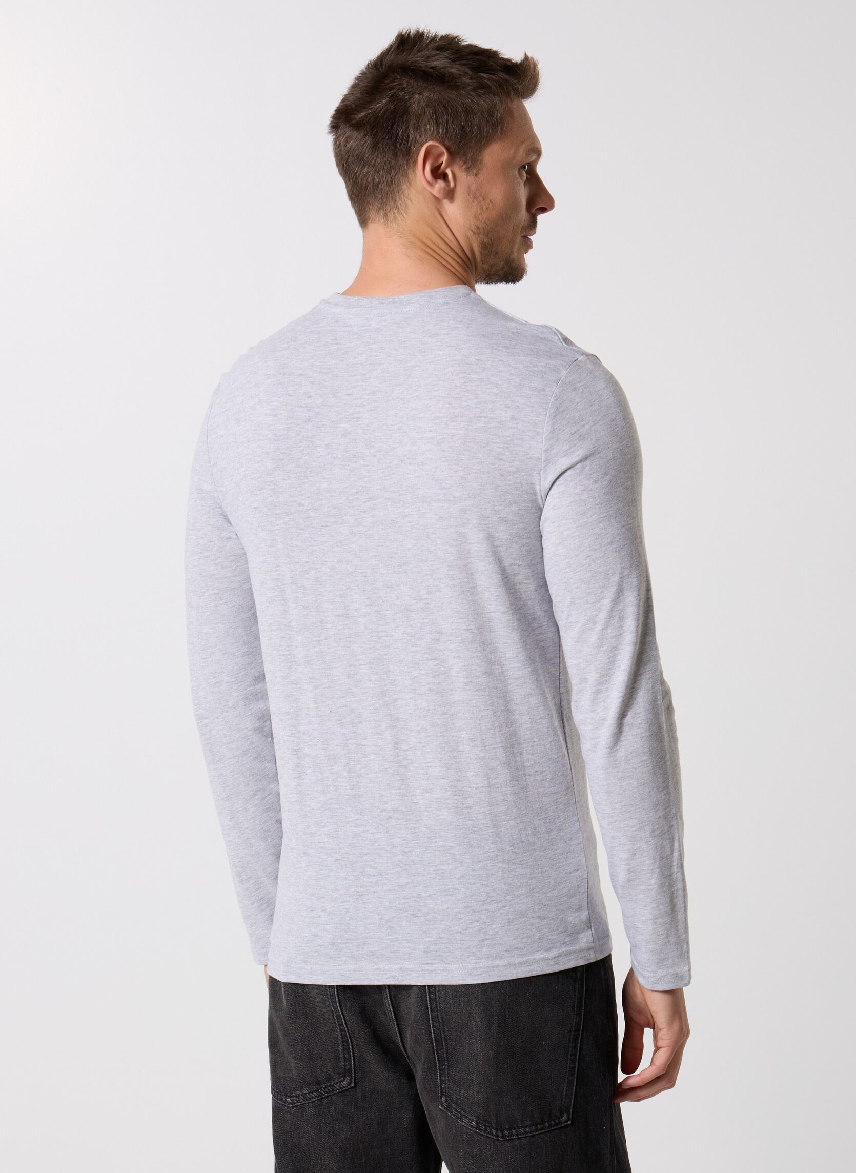 T-shirt a maniche lunghe TARUNI uomo grigio MADE BY T-shirt a maniche lunghe TARUNI uomo grigio GRIS