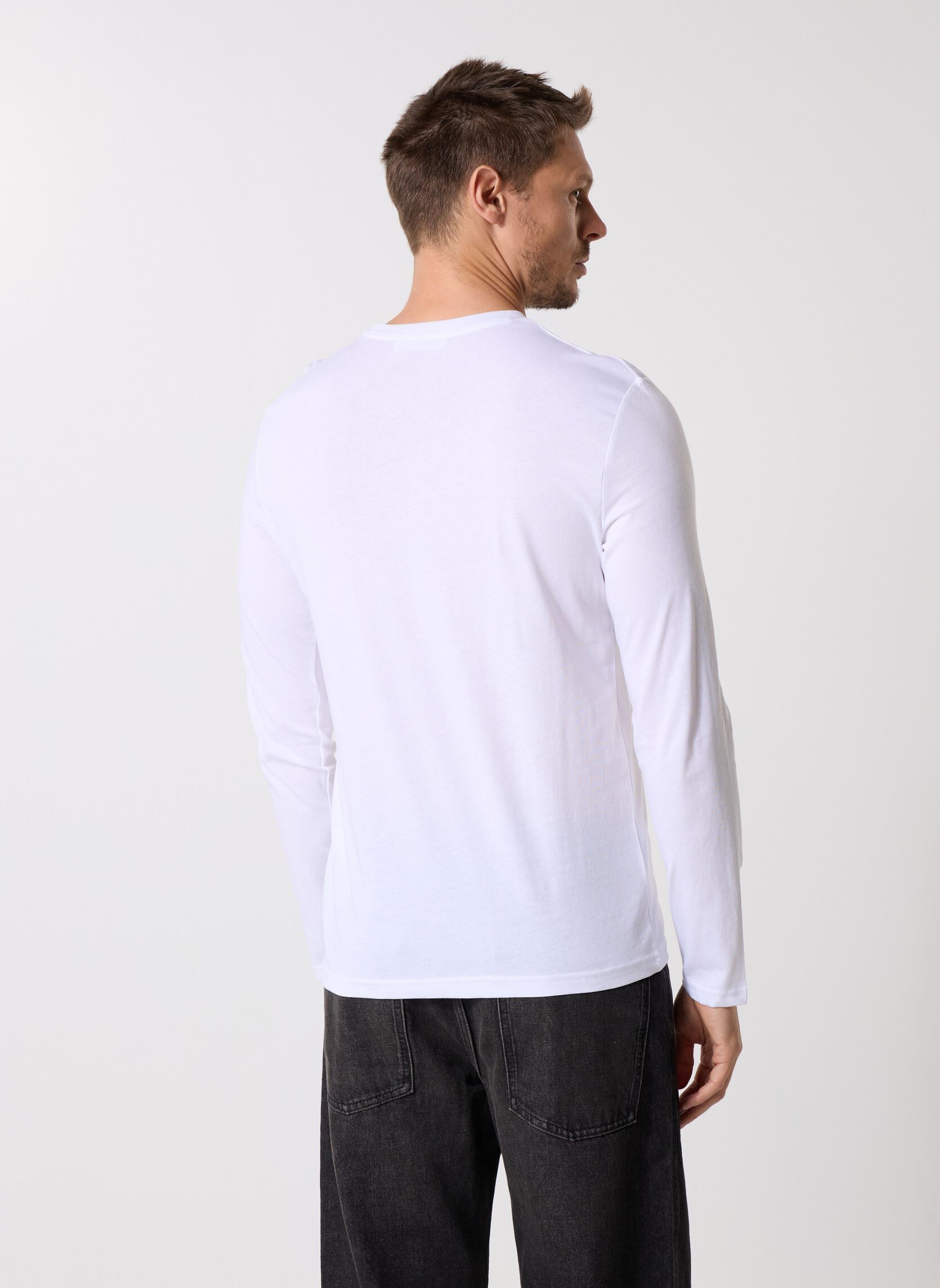 T-shirt a maniche lunghe TARUNI uomo bianco MADE BY T-shirt a maniche lunghe TARUNI uomo bianco Z*BLANC