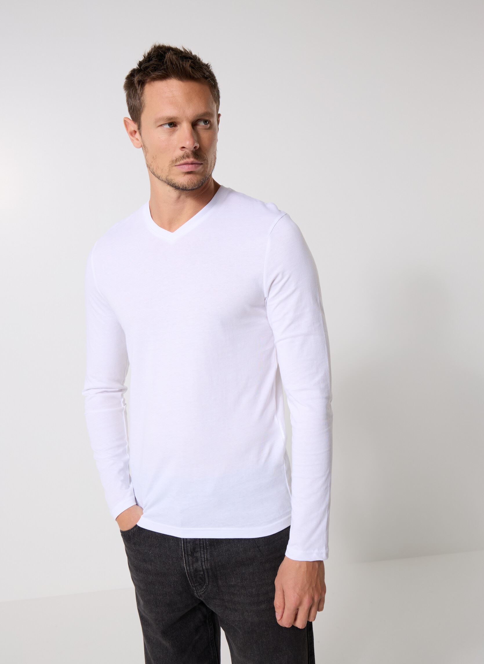 Tee-shirts manches longues TARNOVE homme blanc MADE BY Tee-shirts manches longues TARNOVE homme blanc BLANC