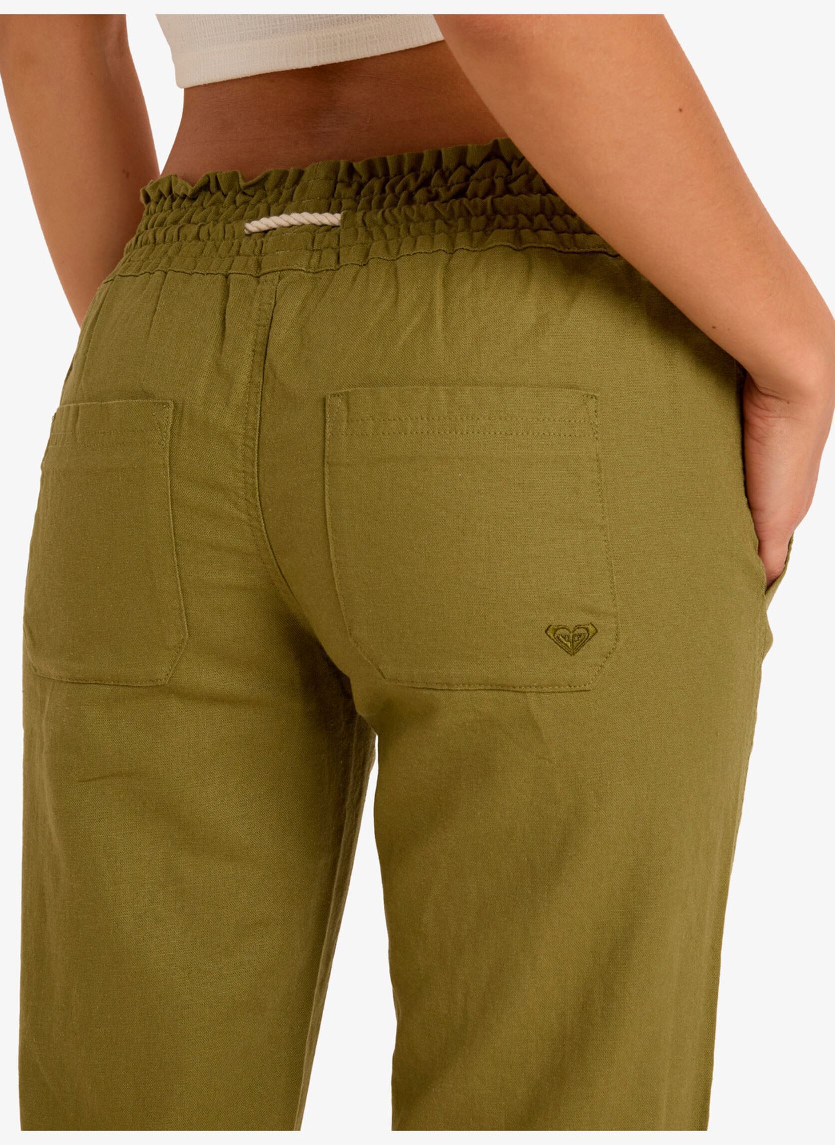 Weite Hosen OCEANSIDE PANT damen grün Roxy Weite Hosen OCEANSIDE PANT damen grün LODEN GREEN