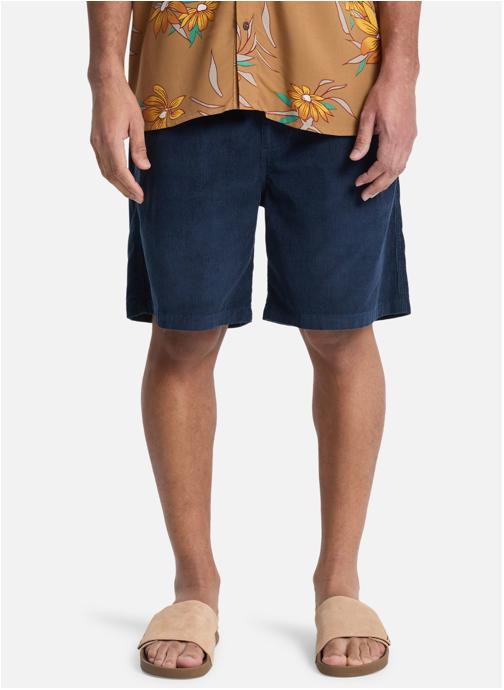 Quiksilver Shorts Walkshort en velours côtelé TAXER 18 homme bleu