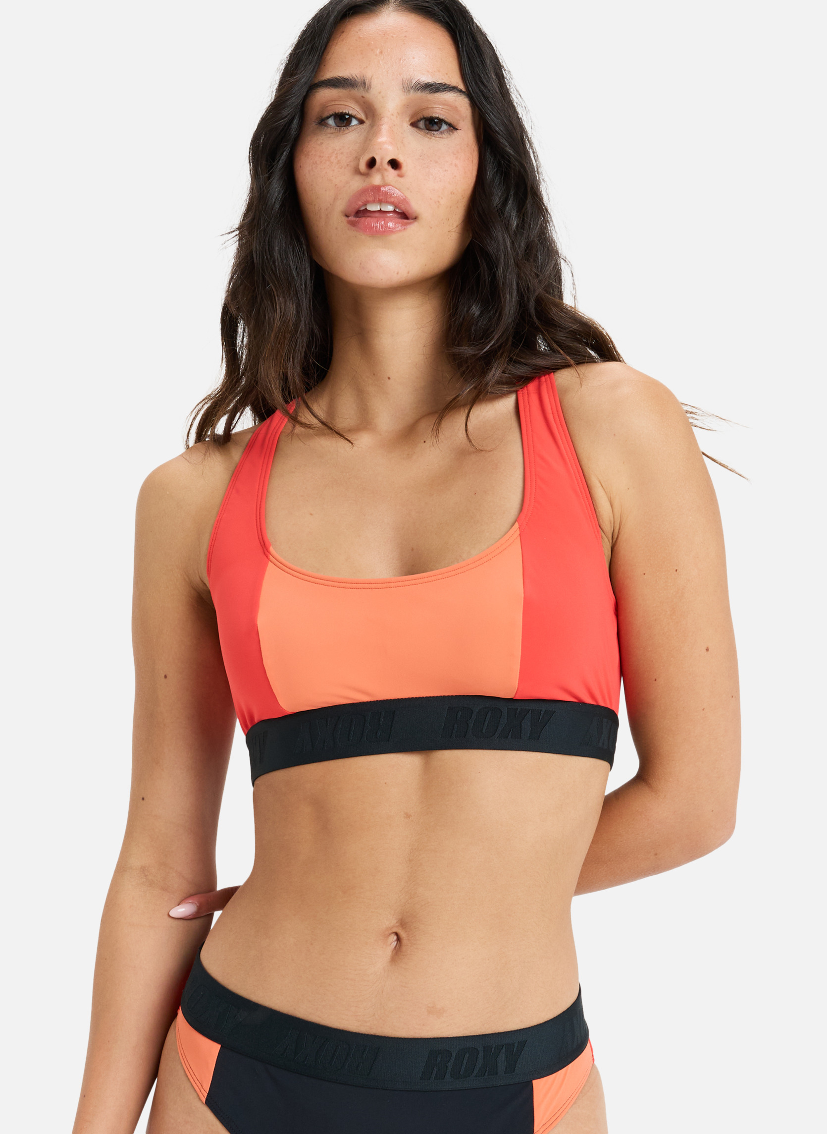Hauts de maillot balconnet Roxy Active Colorblock femme rouge Roxy Hauts de maillot balconnet Roxy Active Colorblock femme rouge Rouge