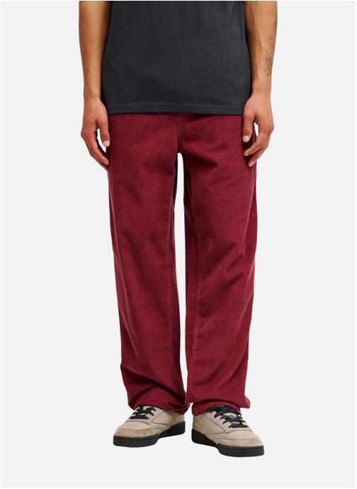 Quiksilver Pantalons droits Taxer Regular Cord homme rouge