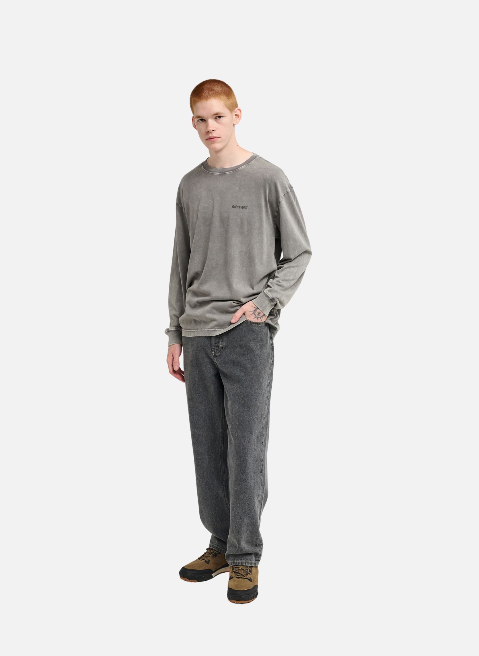 Tee-shirts Lowcase Pigment homme gris Element Tee-shirts Lowcase Pigment homme gris Gris