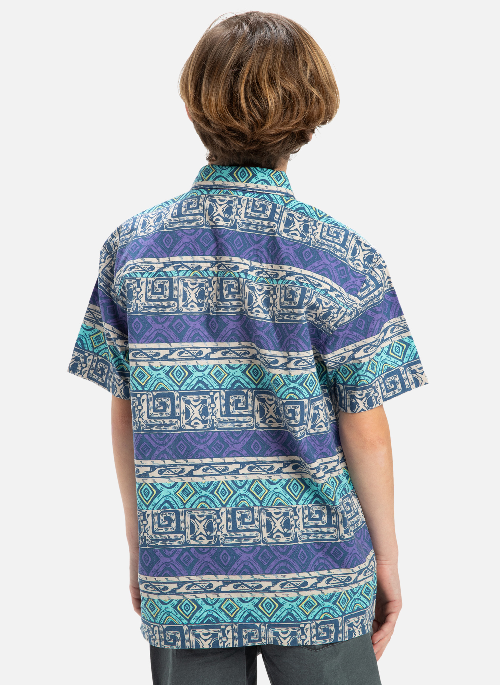 Chemises Global Heat garçon bleu Quiksilver Chemises Global Heat garçon bleu Bleu