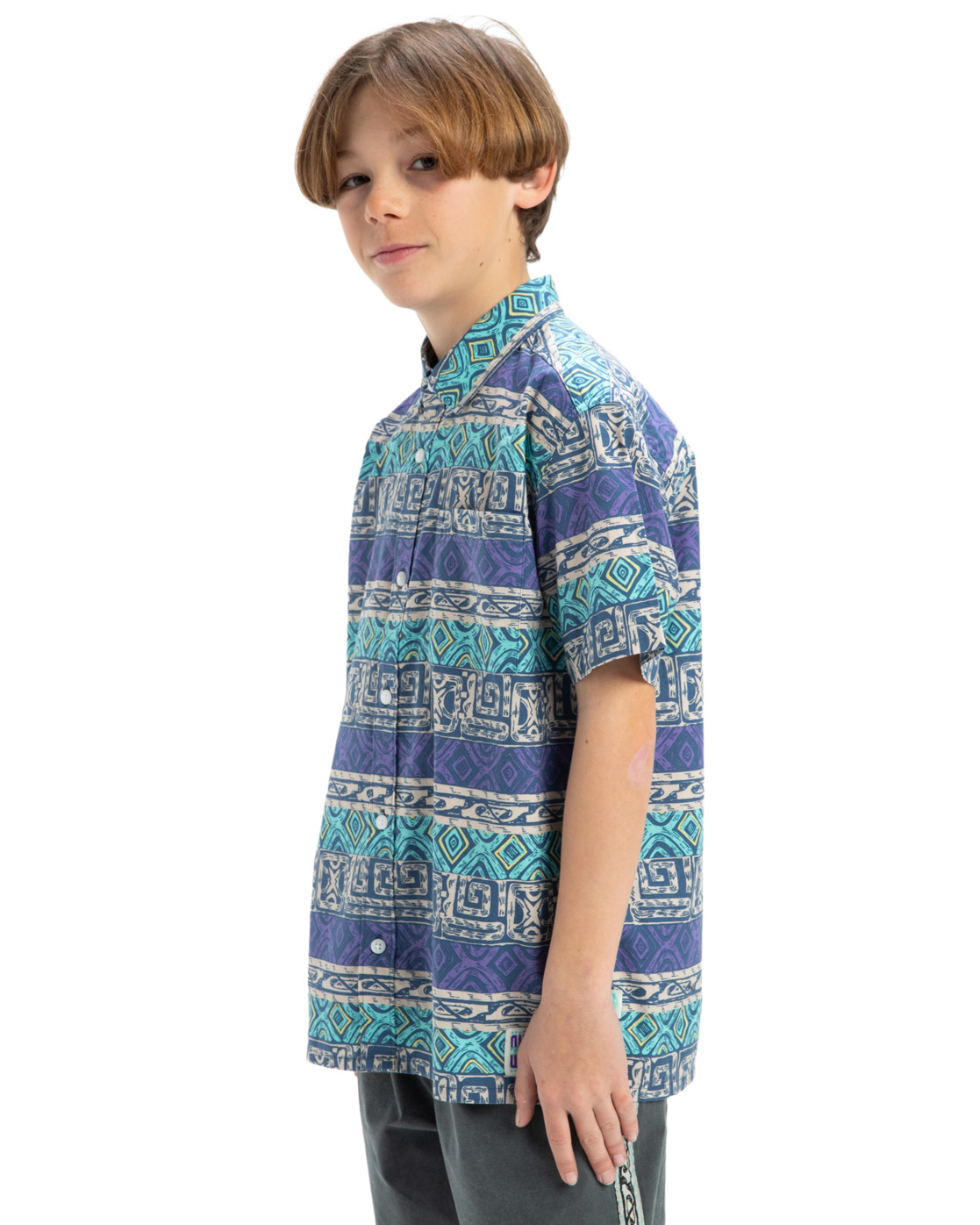 Chemises Global Heat garçon bleu Quiksilver Chemises Global Heat garçon bleu Bleu