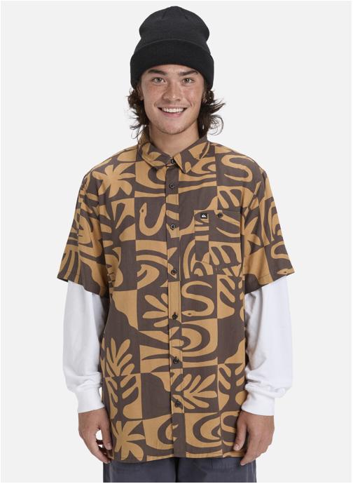 Quiksilver Chemises Safe Paradise homme marron