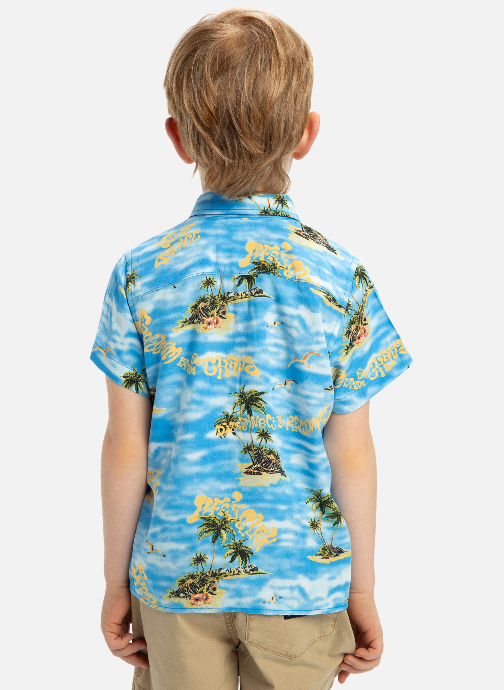 Chemises Safe Paradise garçon bleu Quiksilver Chemises Safe Paradise garçon bleu Bleu