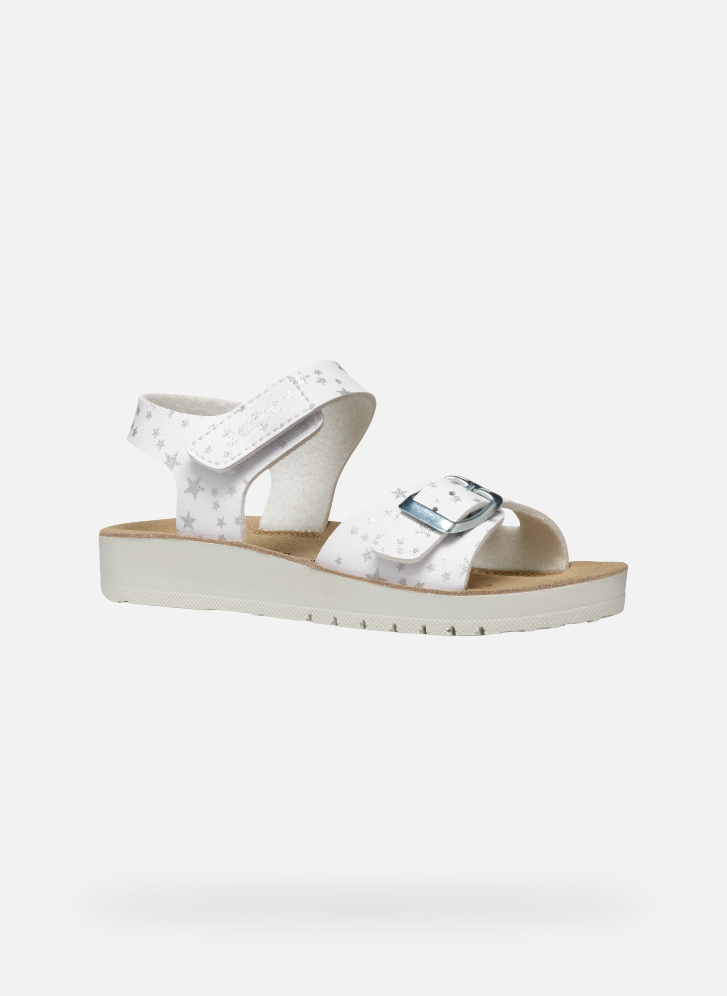 Sandales J SANDAL COSTAREI GI fille blanc Geox Sandales J SANDAL COSTAREI GI fille blanc Blanc
