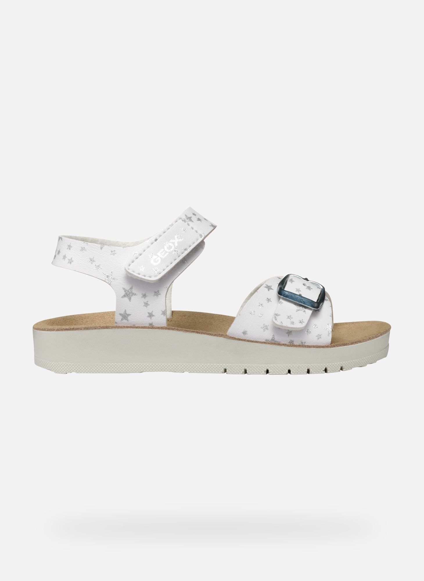 Sandales J SANDAL COSTAREI GI fille blanc Geox Sandales J SANDAL COSTAREI GI fille blanc Blanc