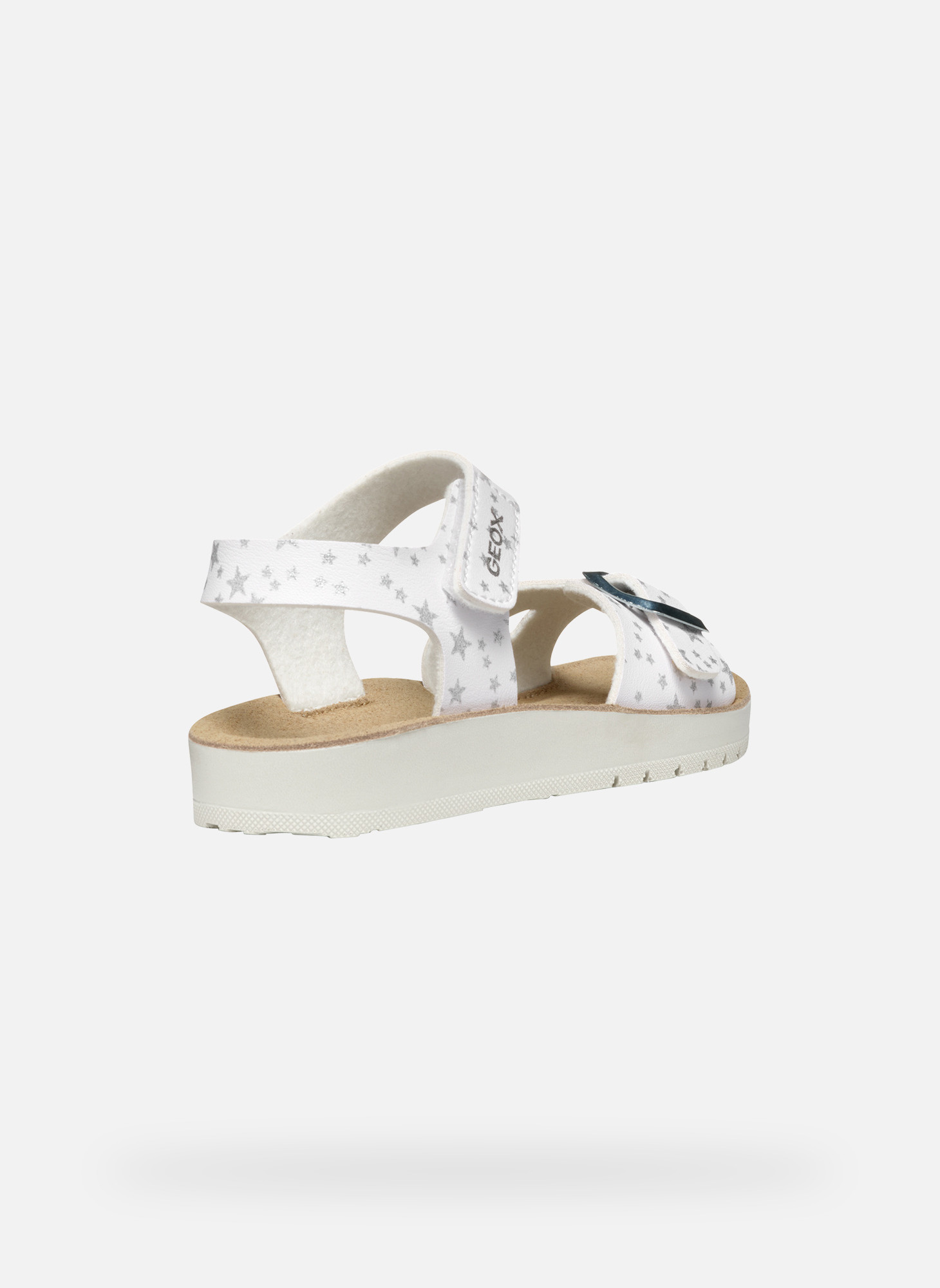 Sandales J SANDAL COSTAREI GI fille blanc Geox Sandales J SANDAL COSTAREI GI fille blanc Blanc