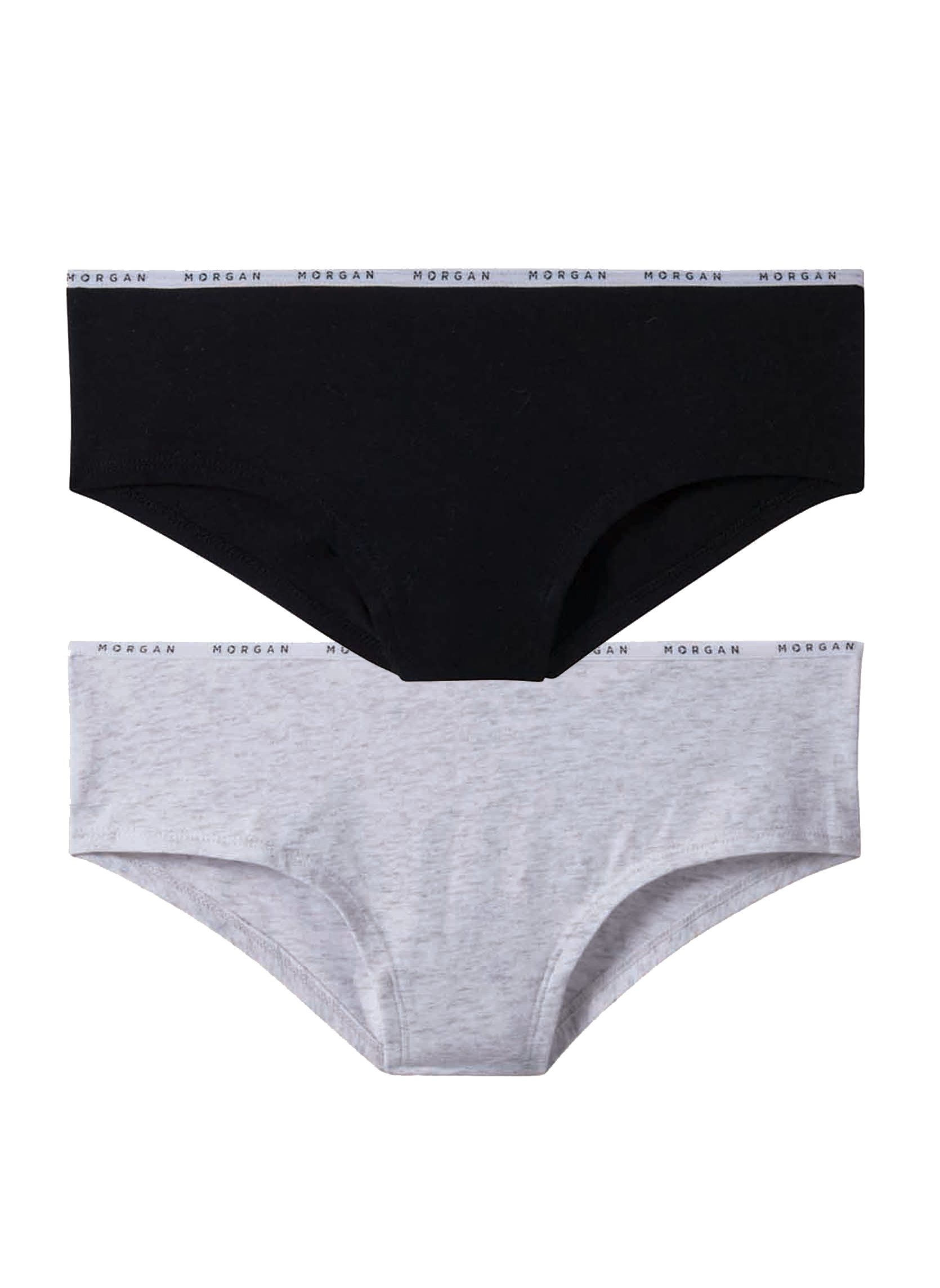 Culottes Lot de 2 boxers noir/gris Lola fille noir Morgan Culottes Lot de 2 boxers noir/gris Lola fille noir Noir