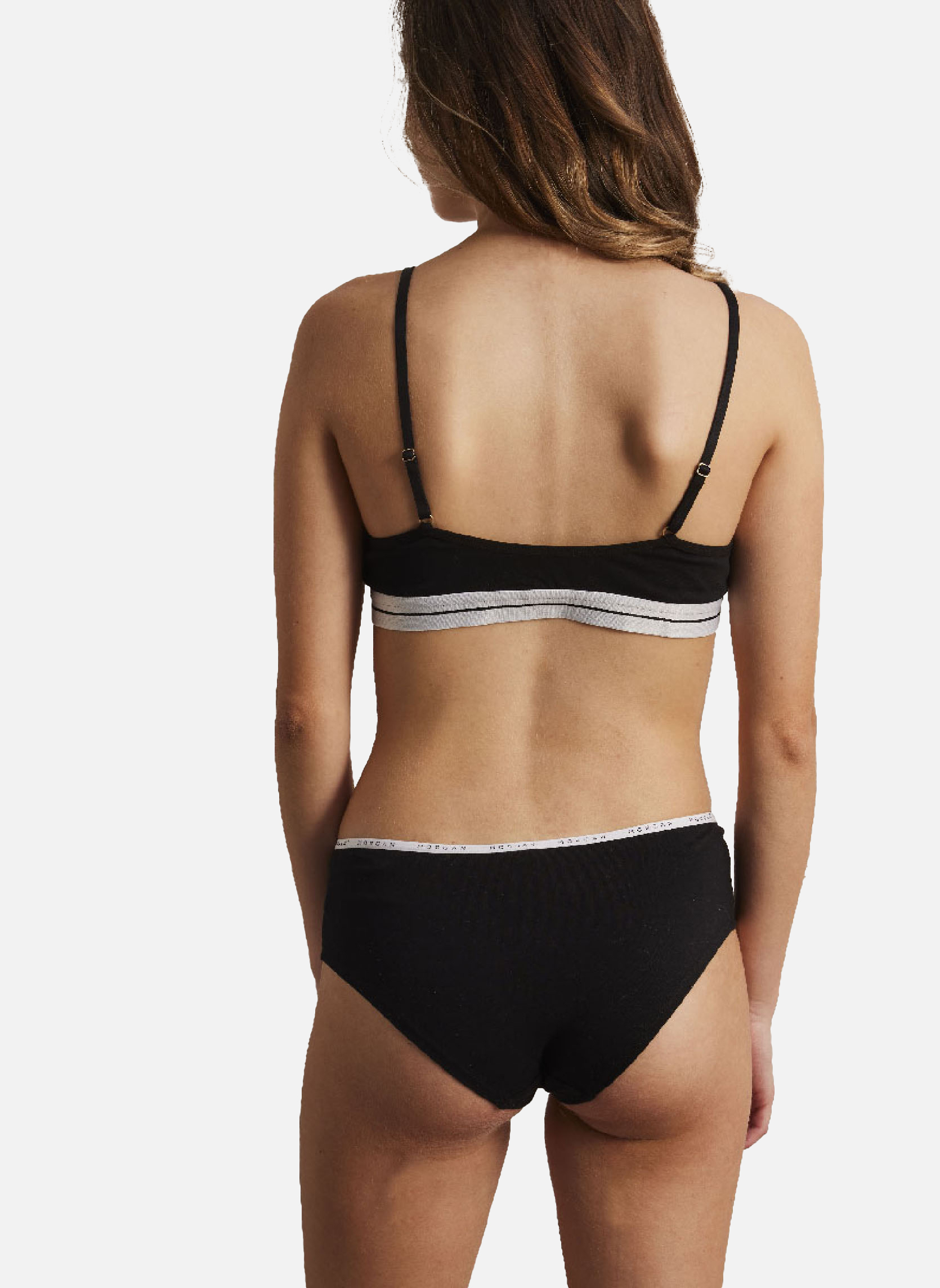 Culottes Lot de 2 boxers noir/gris Lola fille noir Morgan Culottes Lot de 2 boxers noir/gris Lola fille noir Noir