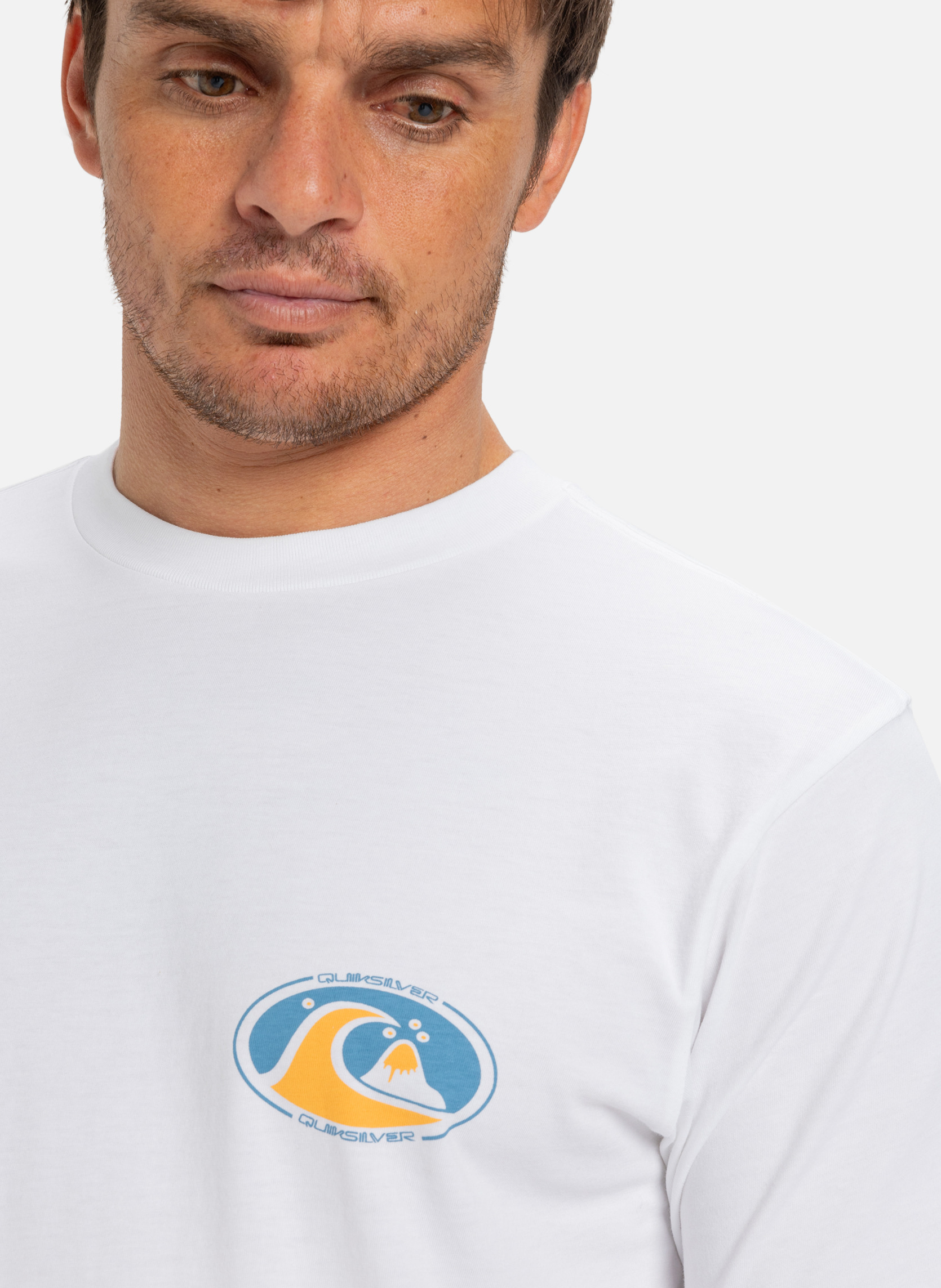 T-shirt Quiksilver Orange - Manches Courtes - Taille M - 100% Coton - Parfait État