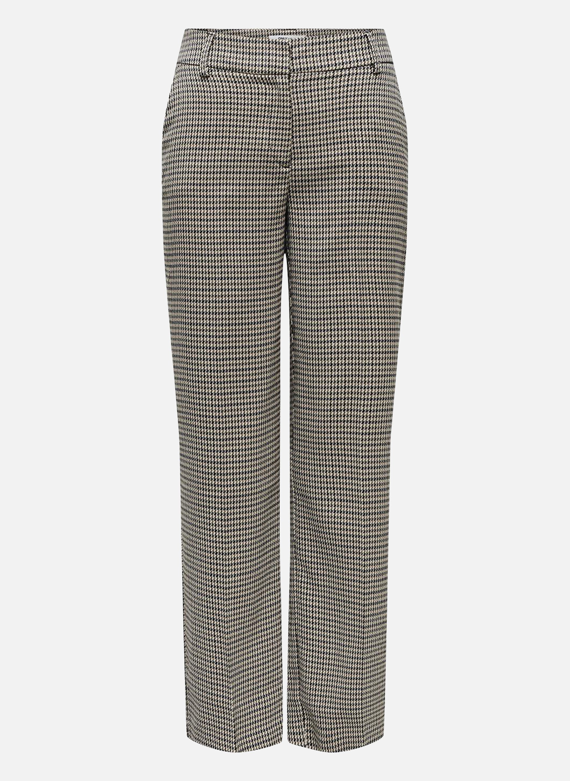 Pantalon Chino Homme Loud Mouth Pied-de-poule Noir Blanc – 36x32, Stretch